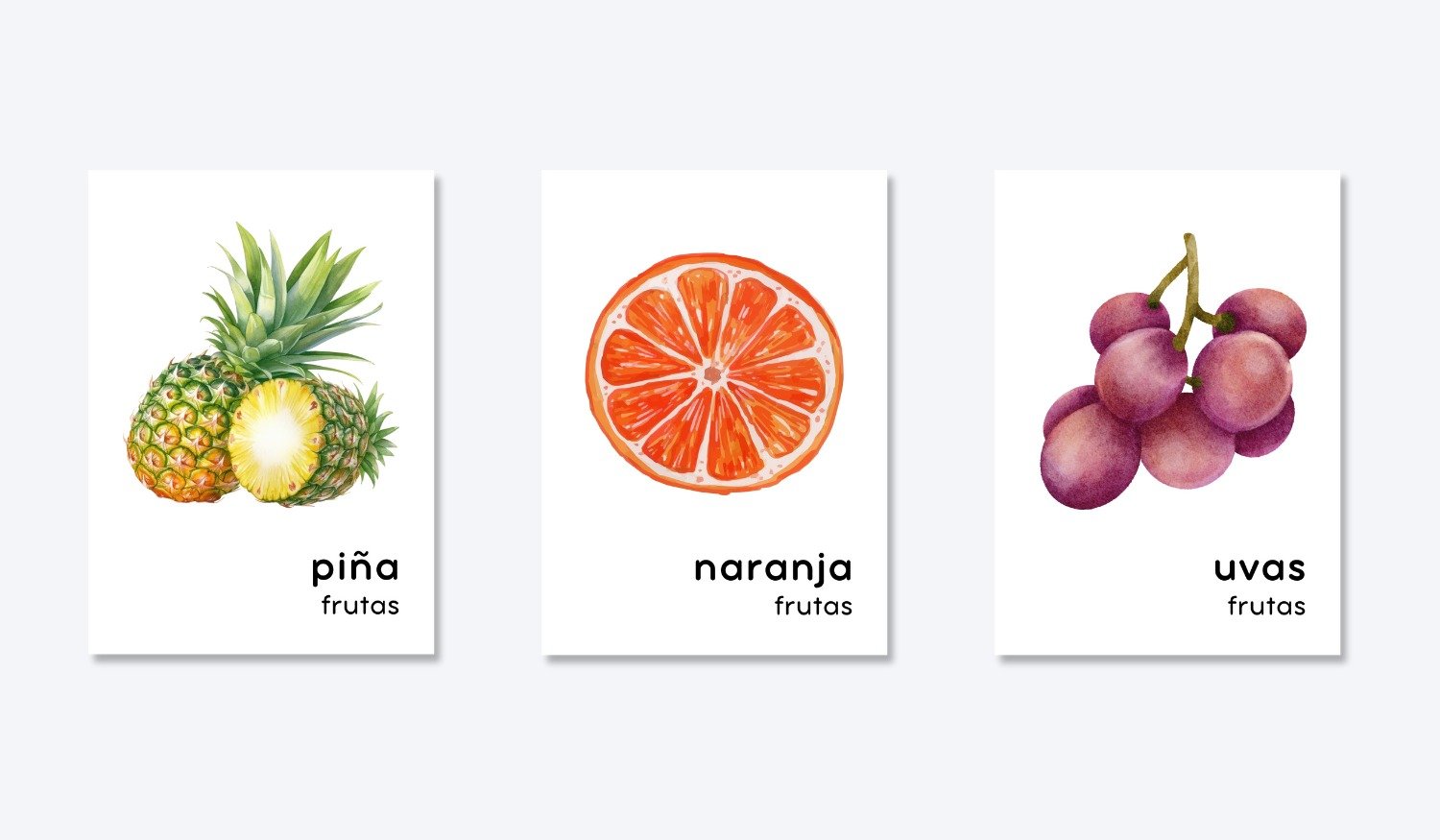 SPANISH FOOD GROUP FLASHCARDS