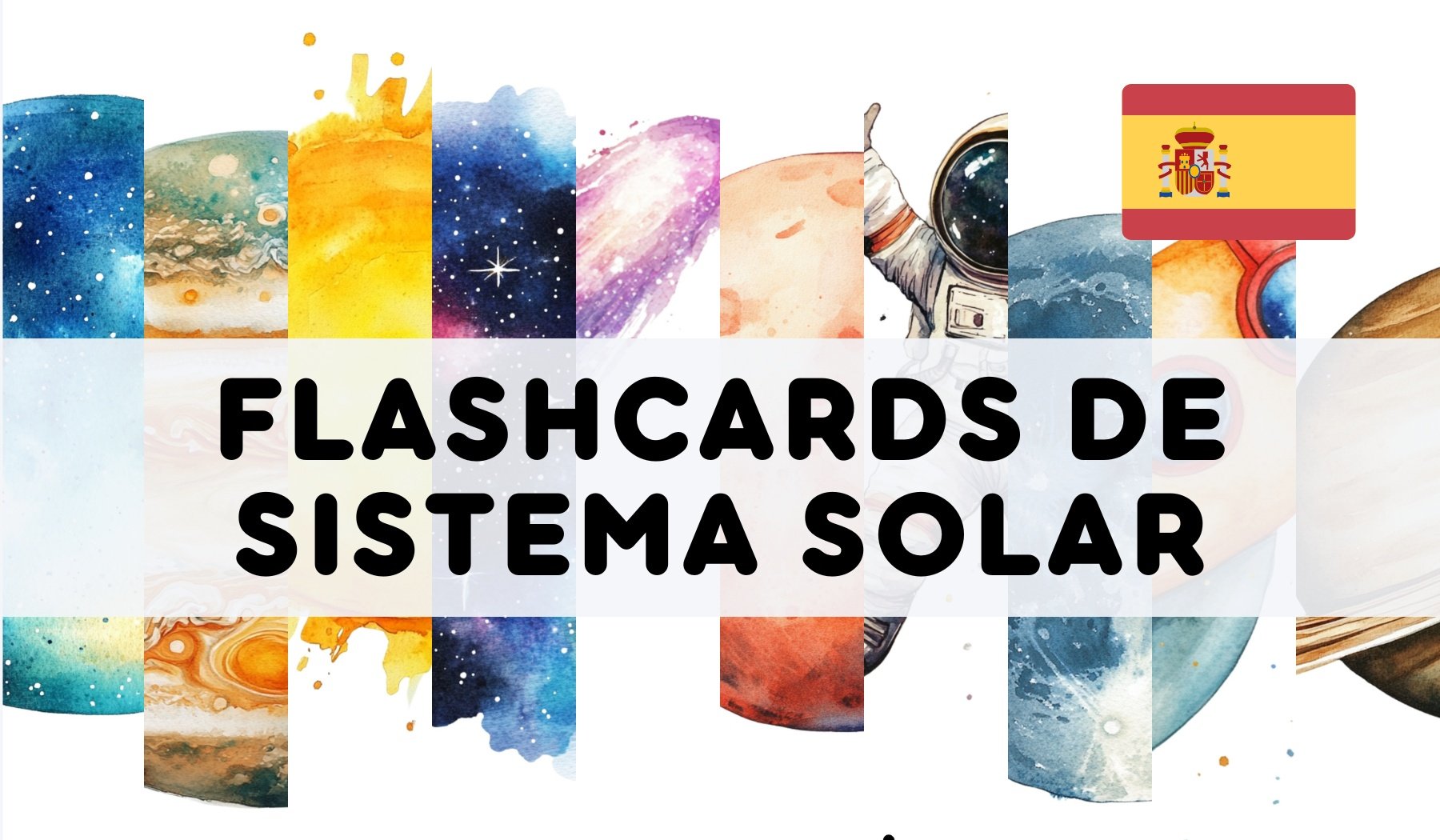 SPANISH SOLAR SYSTEM FLASHCARDS
