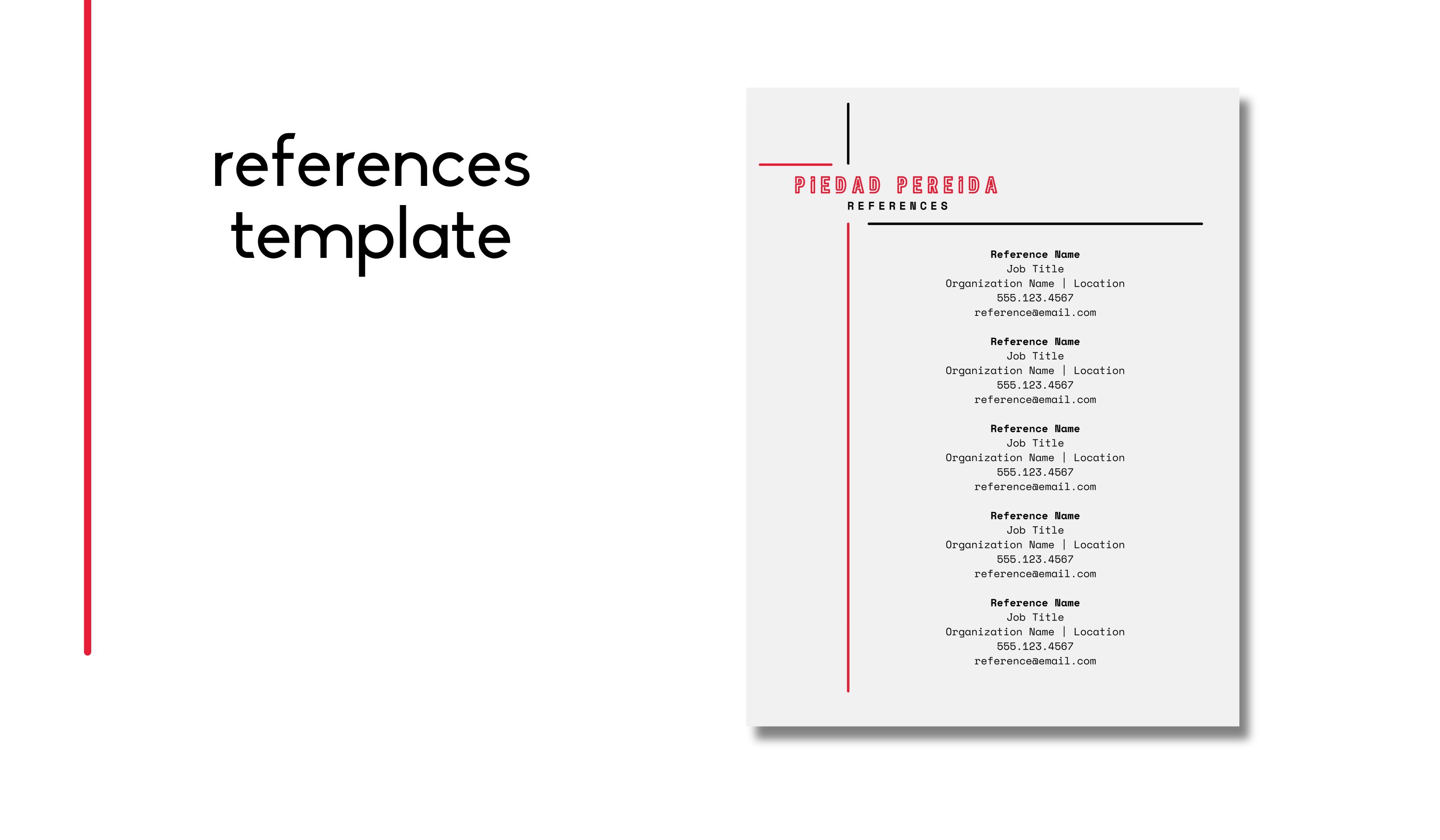 ATS-Friendly Canva Résumé Template Set | PIEDAD PEREIDA KIT
