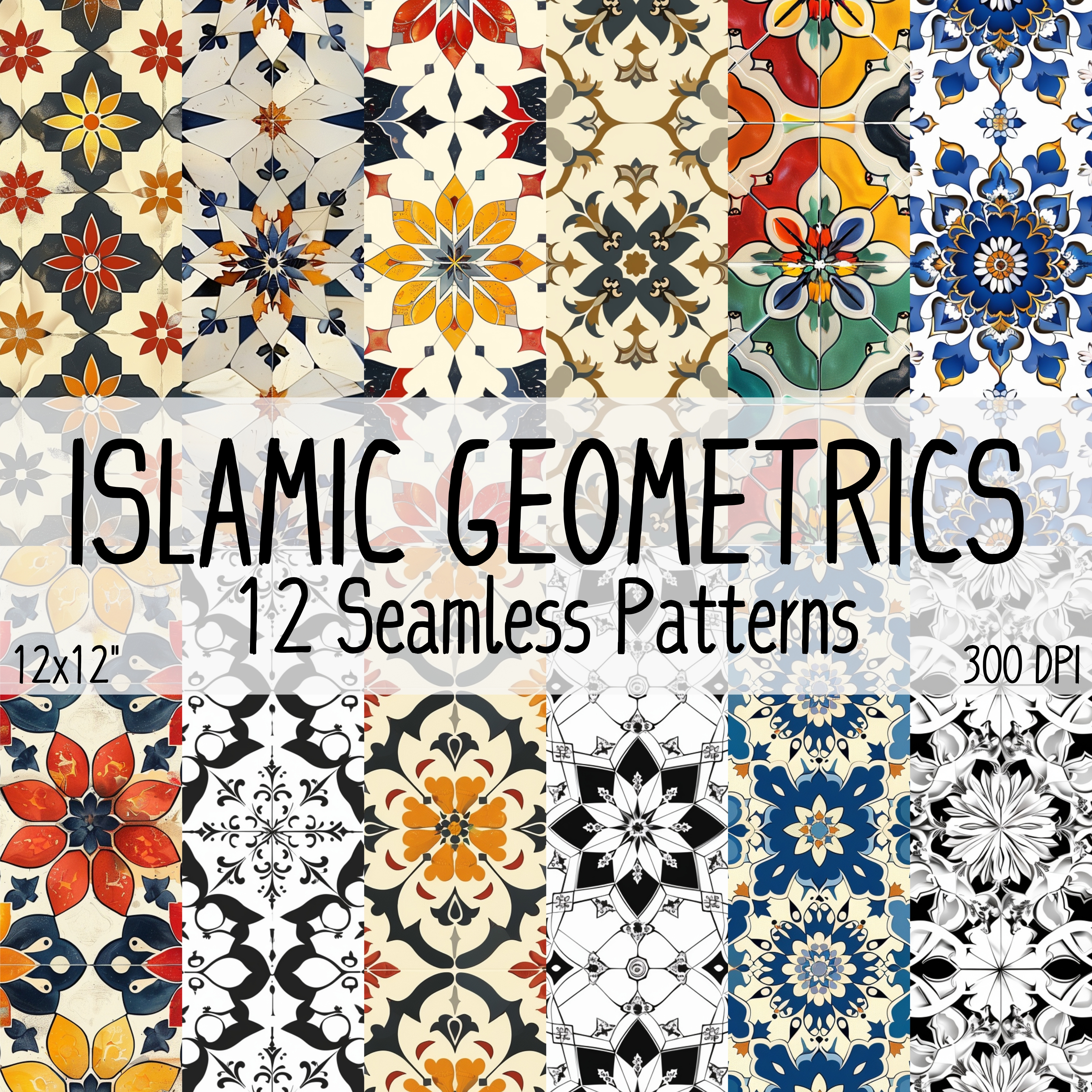 ISLAMIC GEOMETRICS Seamless Digital Papers