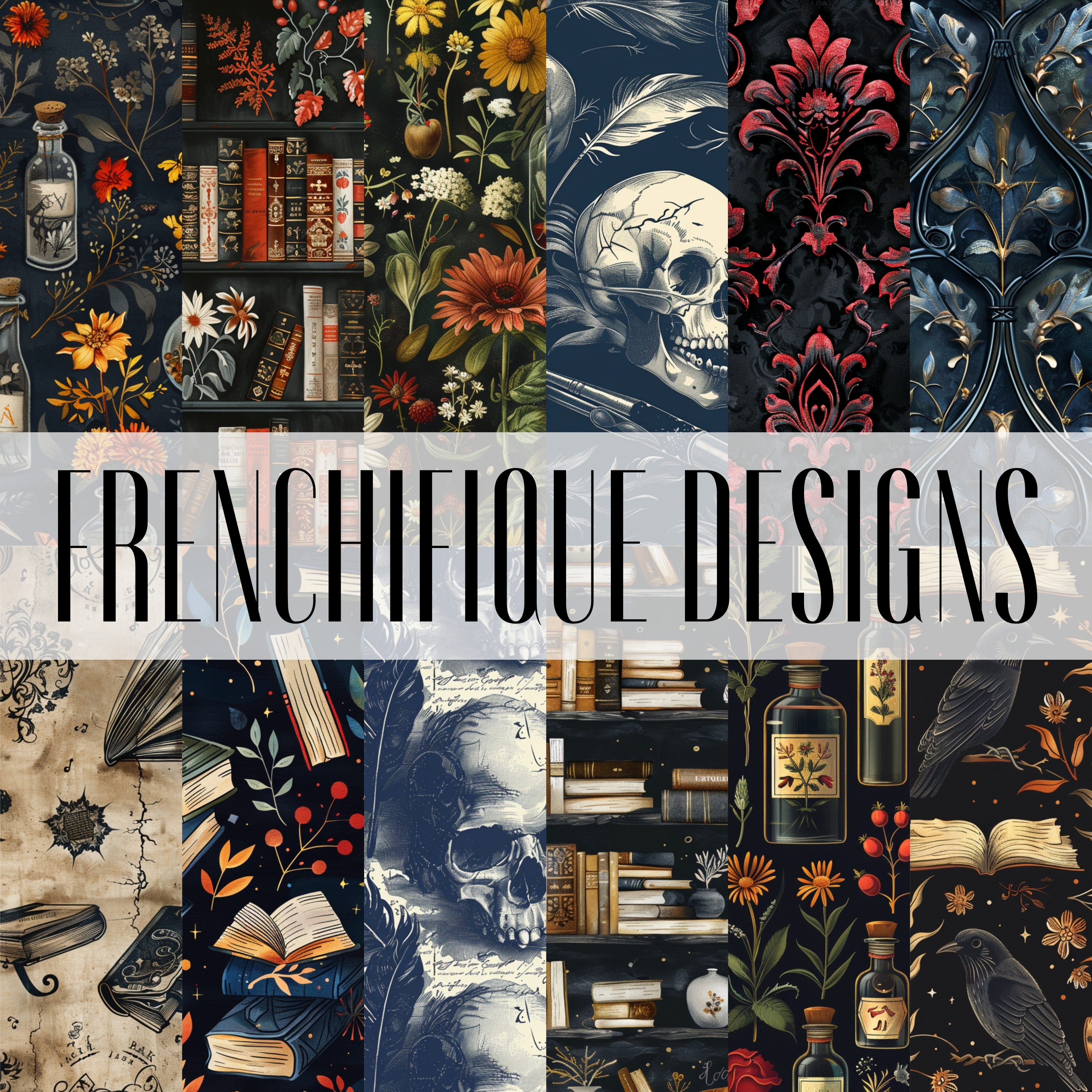 DARKER ACADEMIA Seamless Digital Papers