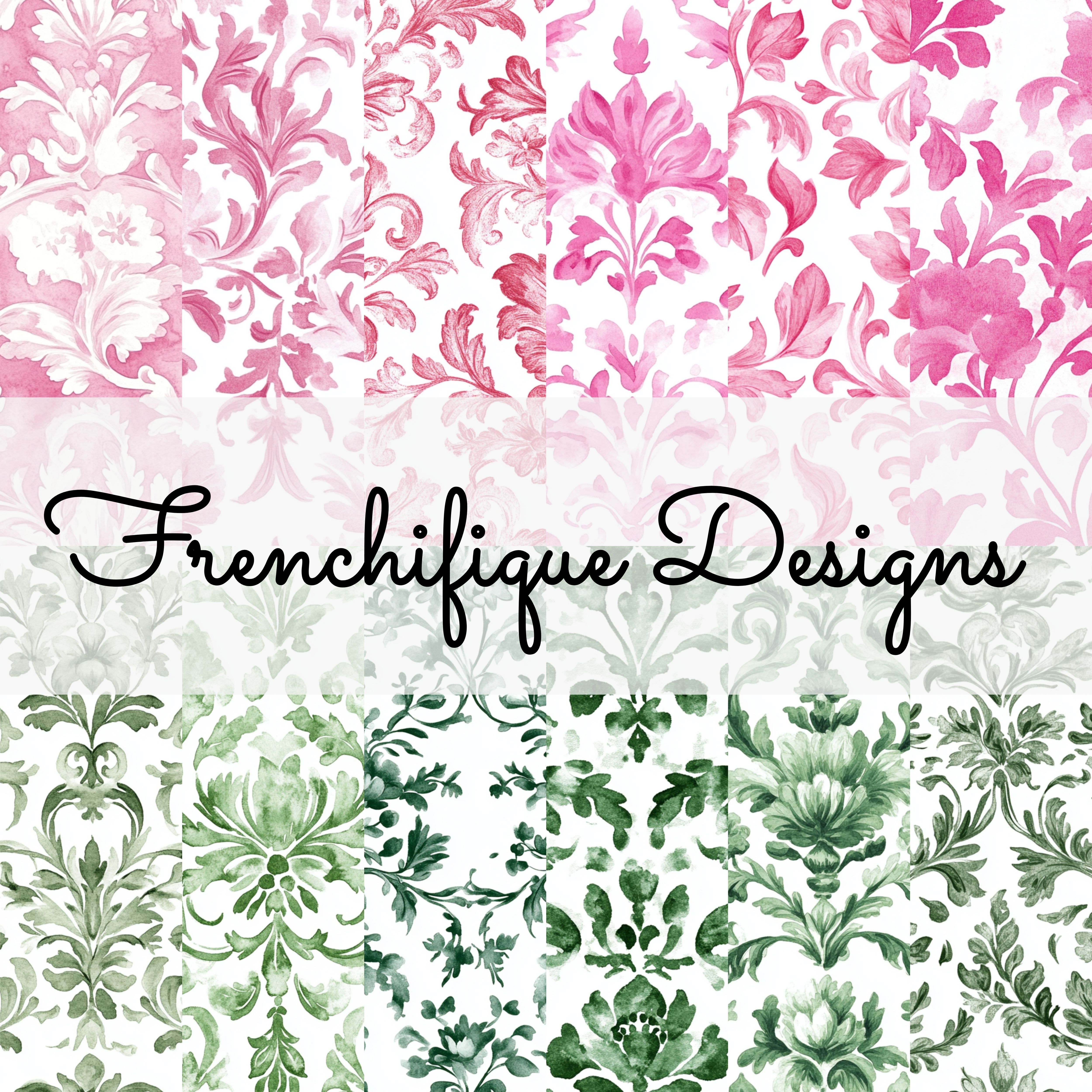 SPRINGTIME TOILE DE JOUY Seamless Digital Papers