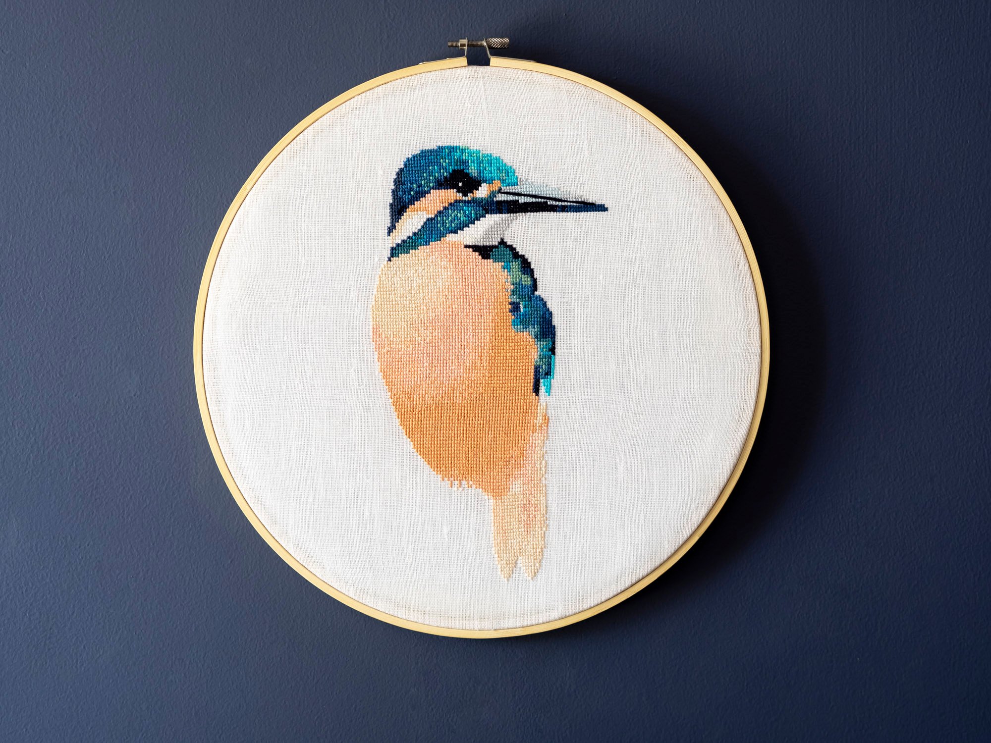 'The Poser' - Kingfisher Cross Stitch Design