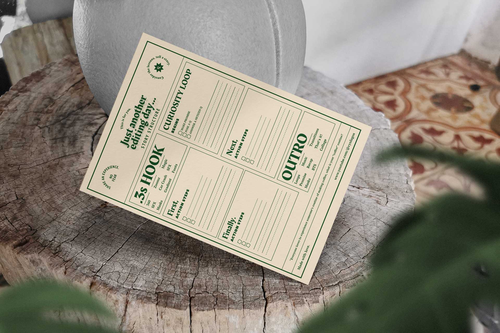 Printable Social Media Storytelling Worsheet.