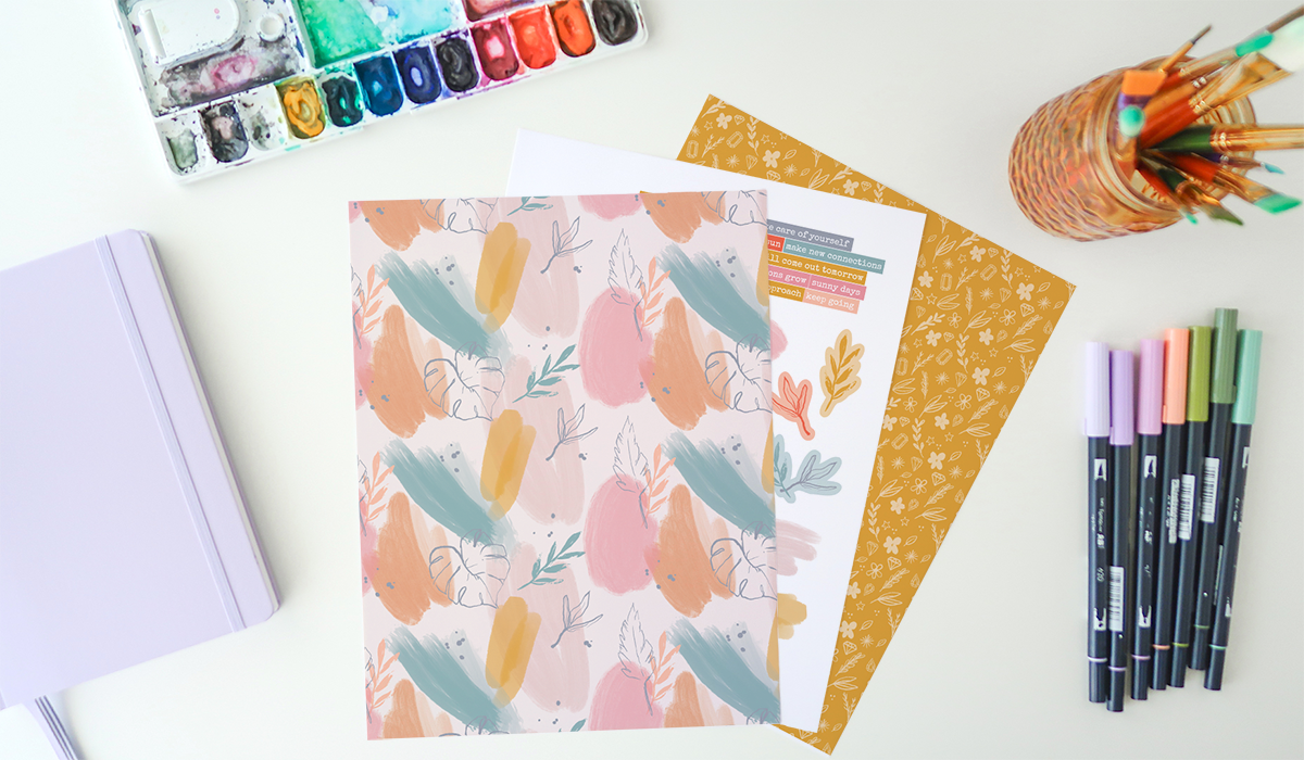 Printable Art Journaling, Collage & Paper Craft Kit - Sunlight