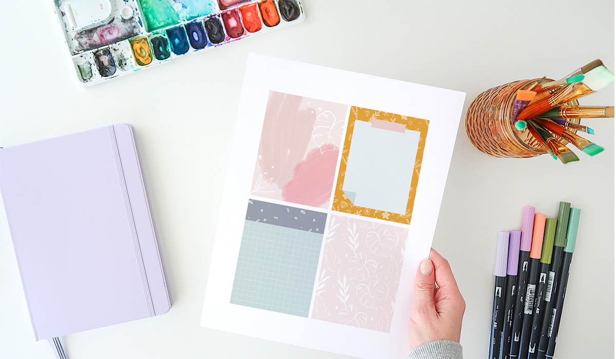 Printable Art Journaling, Collage & Paper Craft Kit - Sunlight