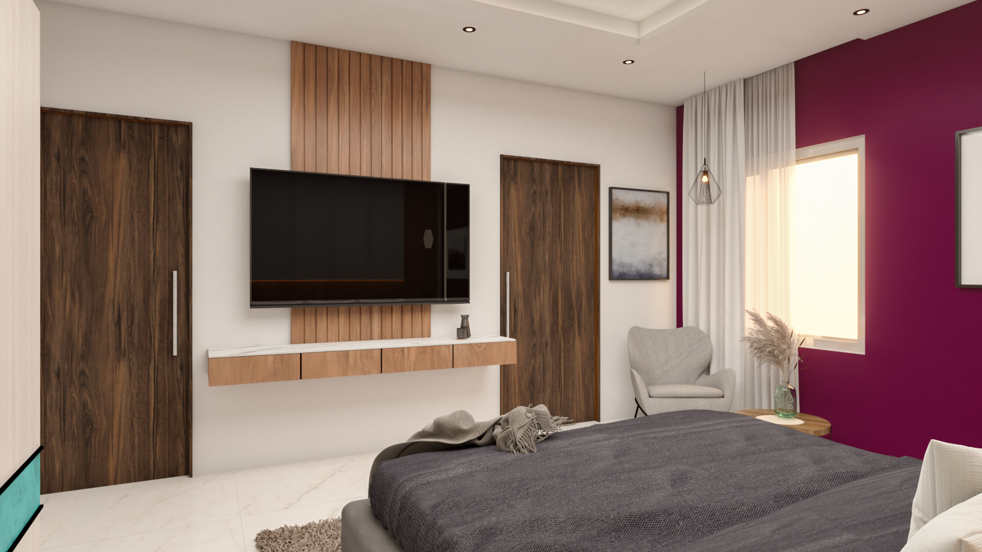 Luxury Master Bedroom Model VRay Ready