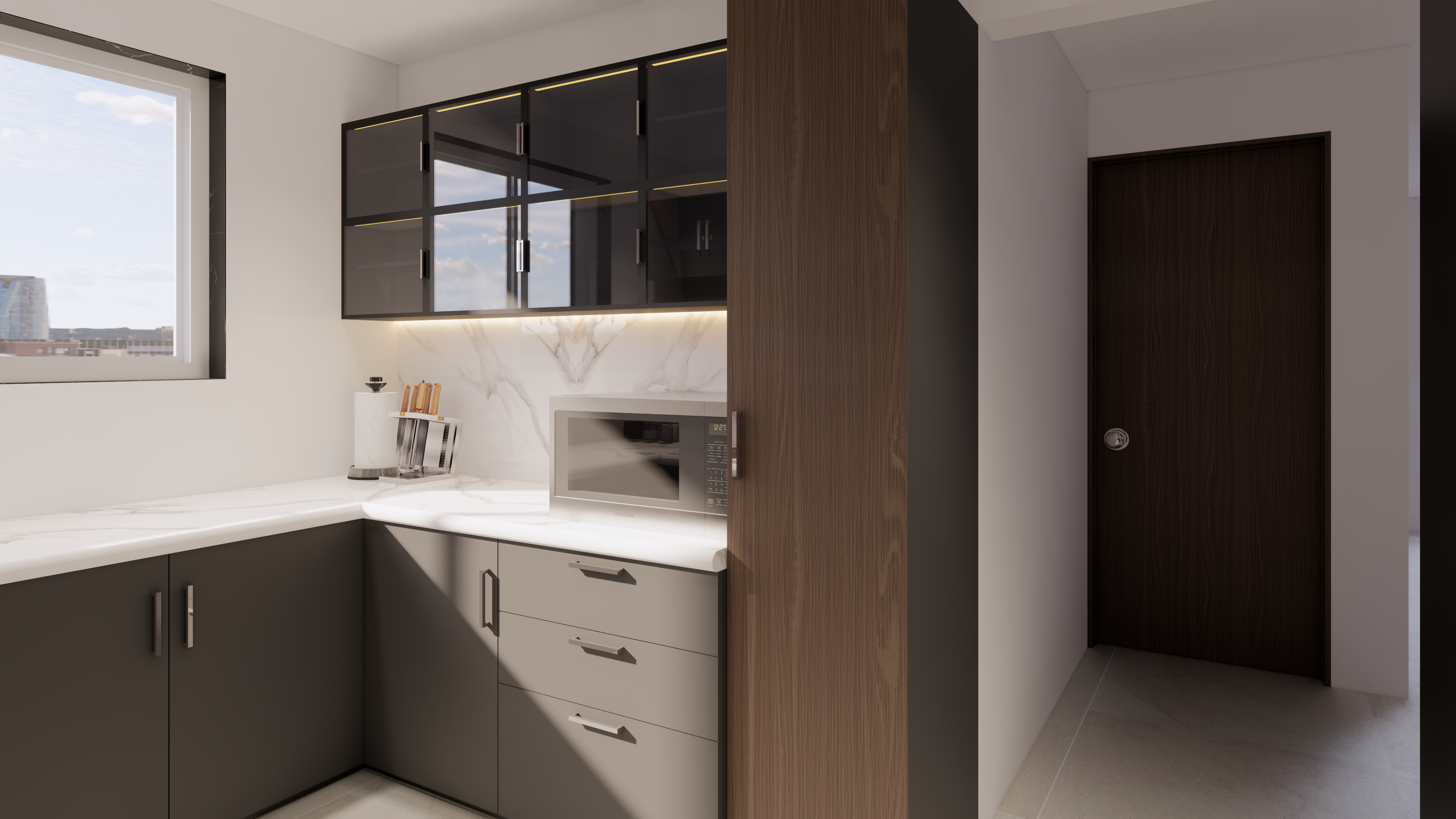 Modern Kitchen Interior Design – SketchUp 3D Model with Material