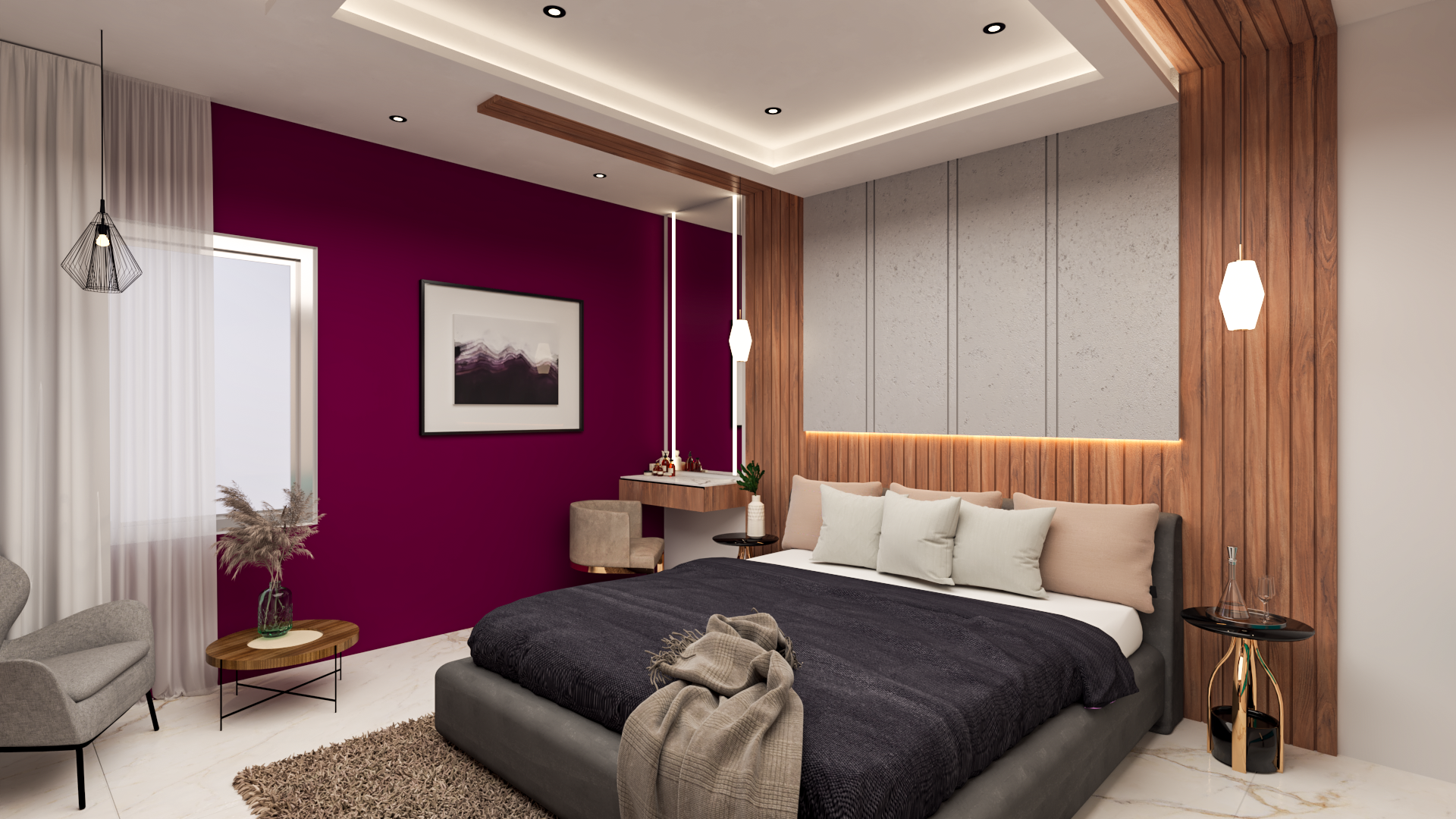 Luxury Master Bedroom Model VRay Ready