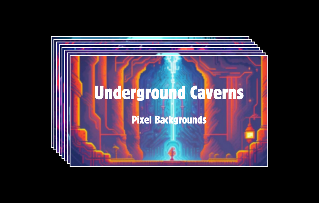 Pixel Backgrounds - Underground Caverns