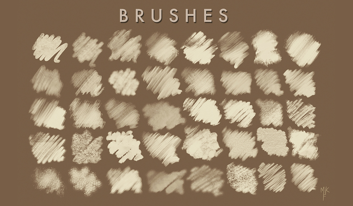 Oil Painting Set! 50+ Procreate Brushes & Textured Images!
