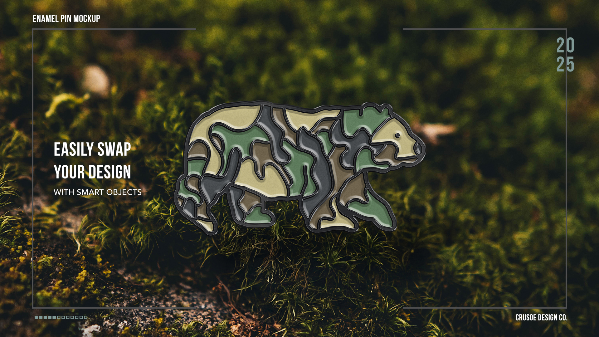 Enamel Pin Mockup For Photoshop - Using Smart Objects