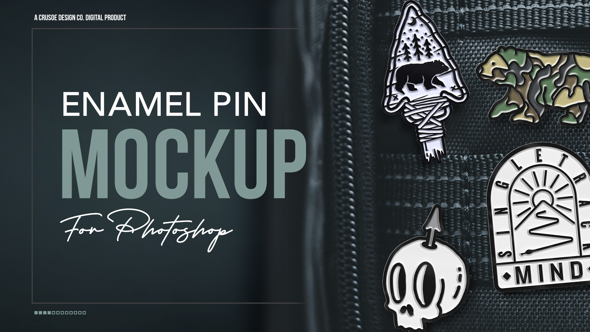 Enamel Pin Mockup For Photoshop - Using Smart Objects