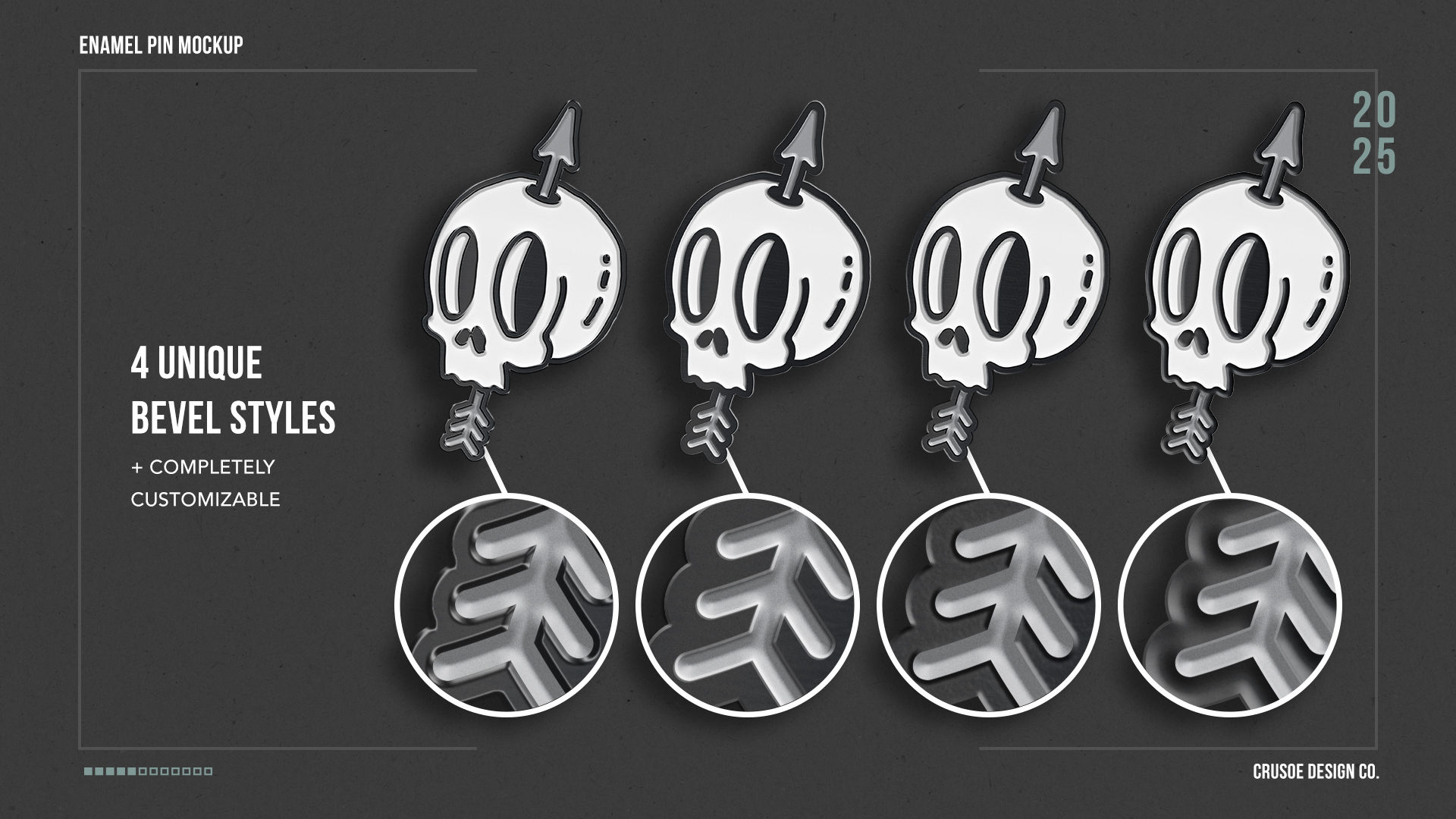 Enamel Pin Mockup For Photoshop - Using Smart Objects