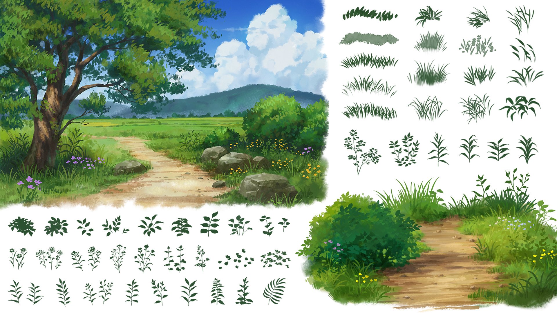 Ghibli-Inspired Brushes 2 for Photoshop and Procreate