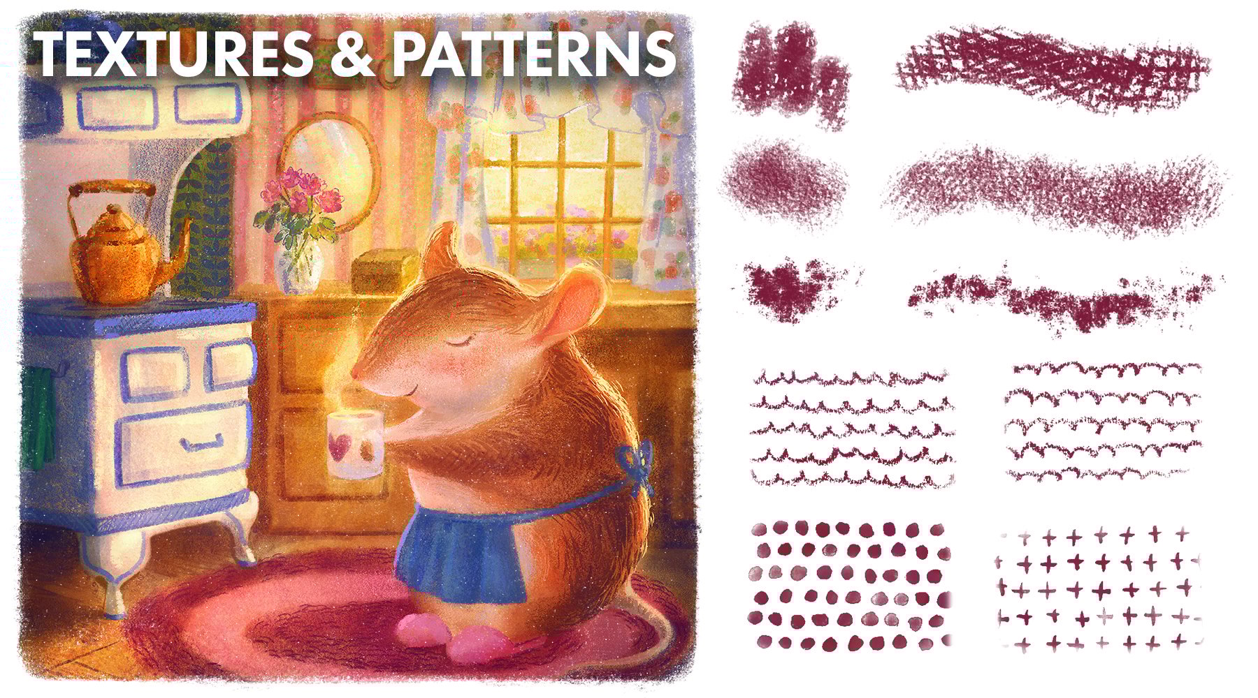 Children's Illustration Brushes for Photoshop and Procreate