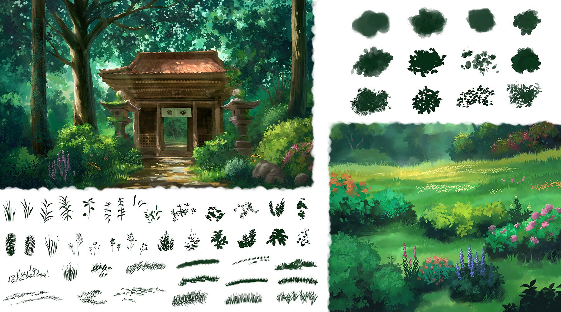 Ghibli-Inspired Brushes for Photoshop and Procreate