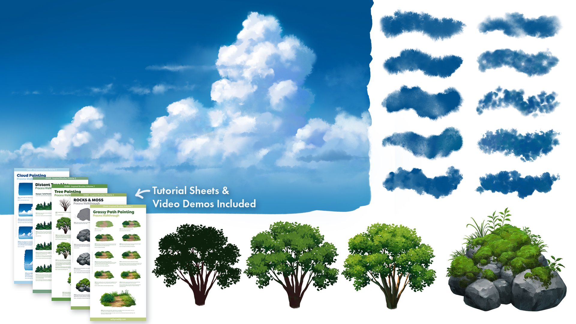 Ghibli-Inspired Brushes 2 for Photoshop and Procreate