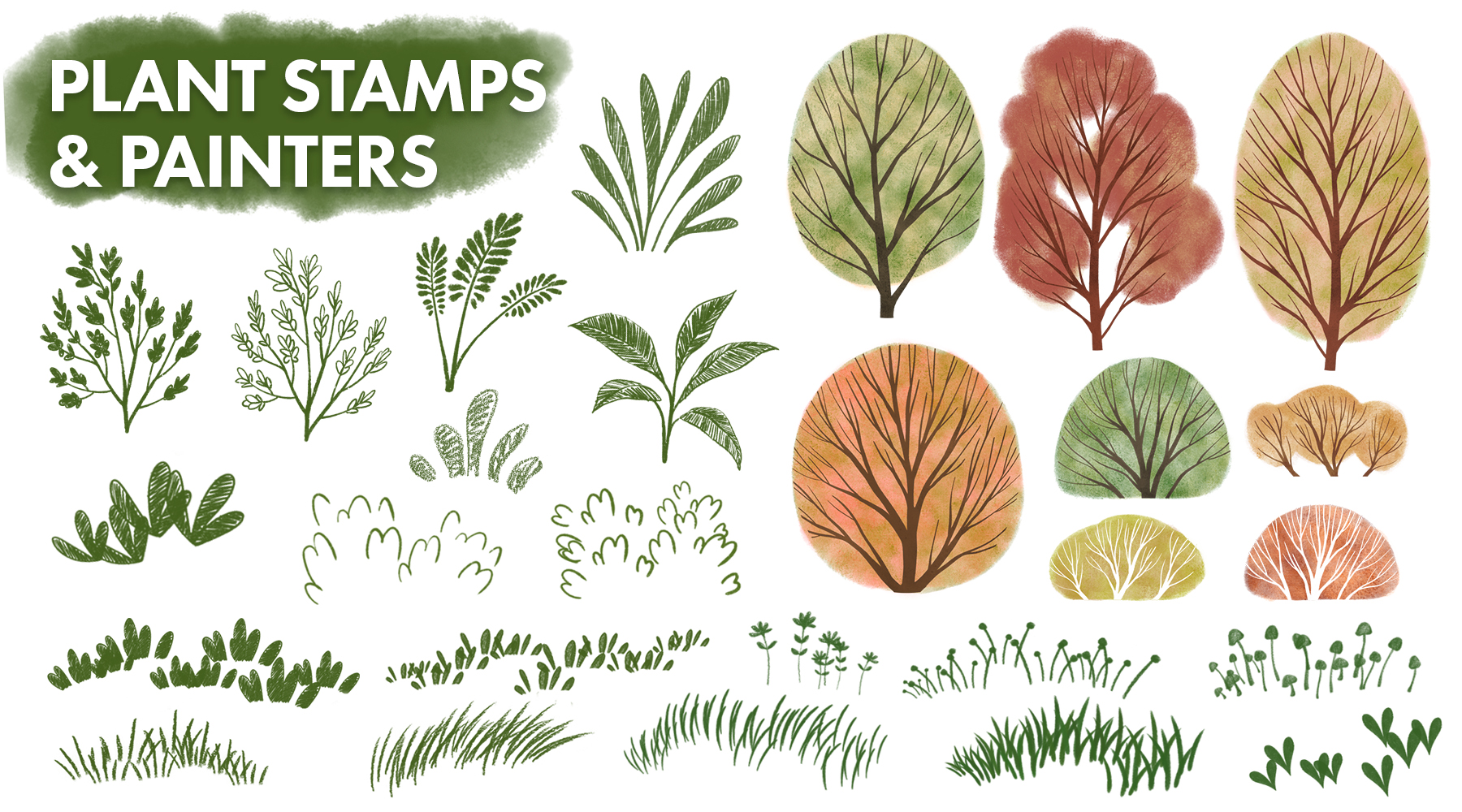 Children's Illustration Brushes for Photoshop and Procreate