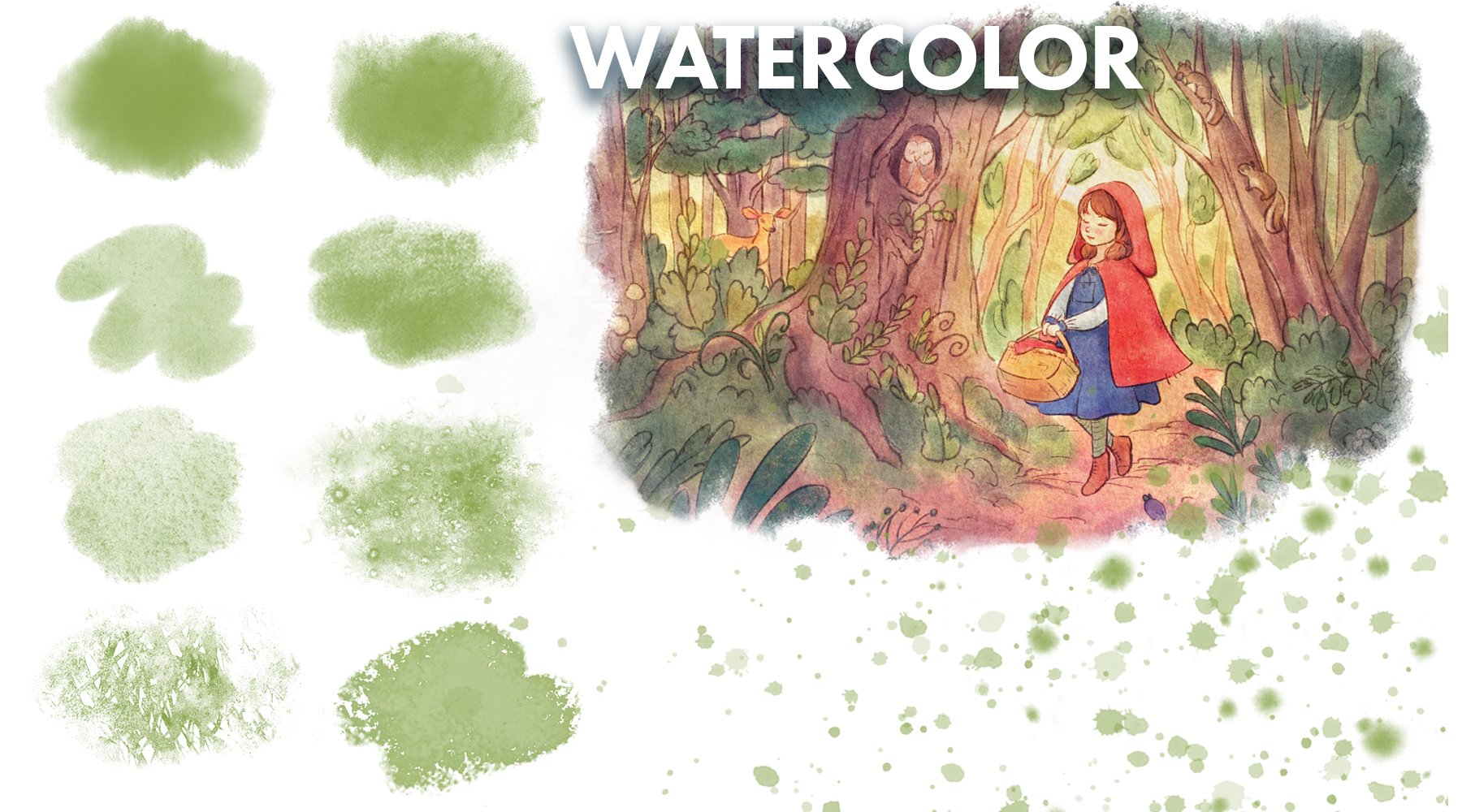 Children's Illustration Brushes for Photoshop and Procreate