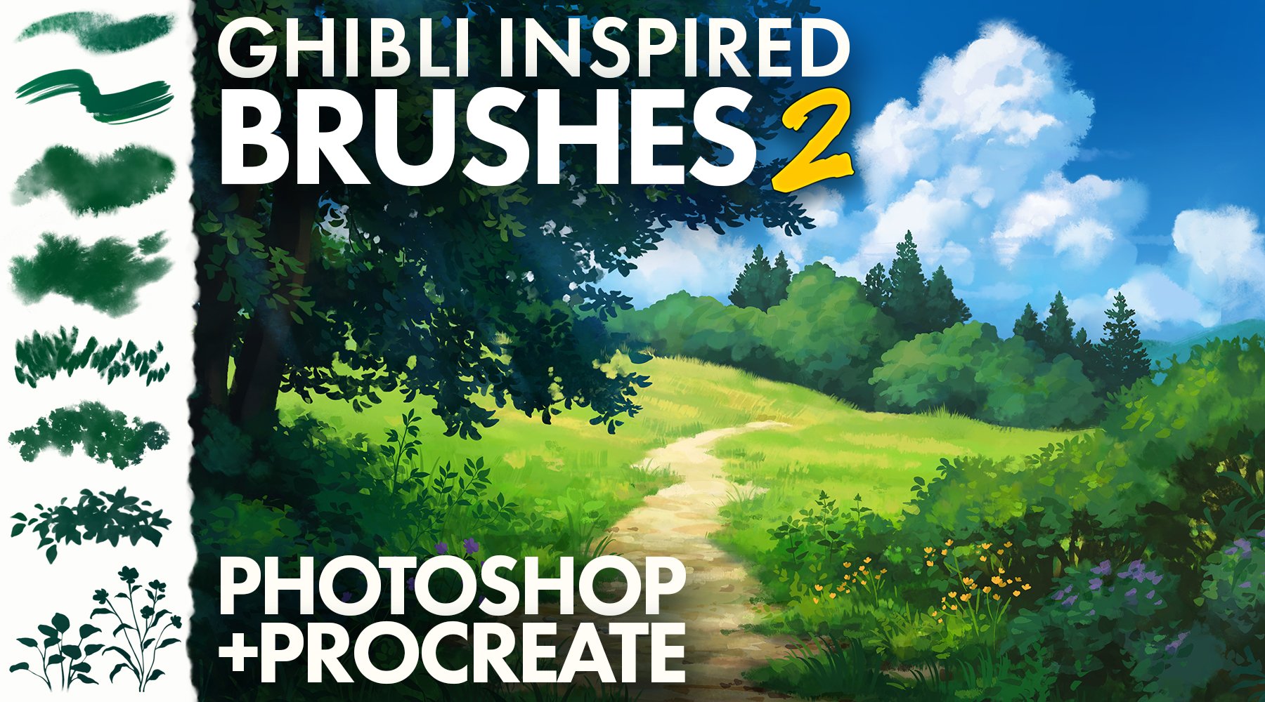 Ghibli-Inspired Brushes 2 for Photoshop and Procreate