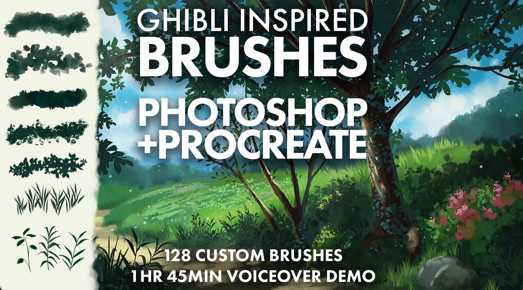 Ghibli-Inspired Brushes for Photoshop and Procreate