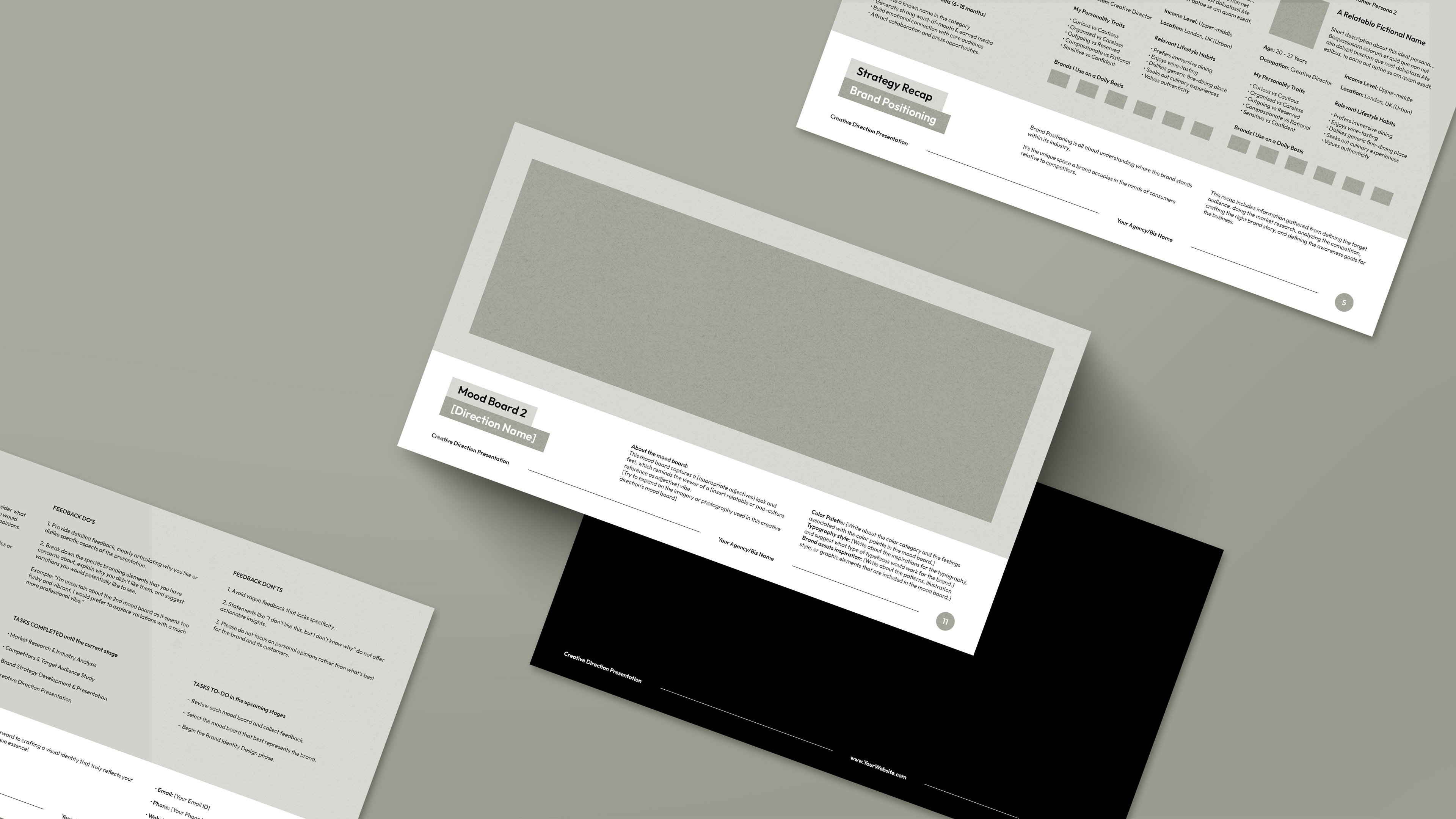 Creative Direction Examples Creative Direction Presentation Template | Buy Templates | Skillshare
