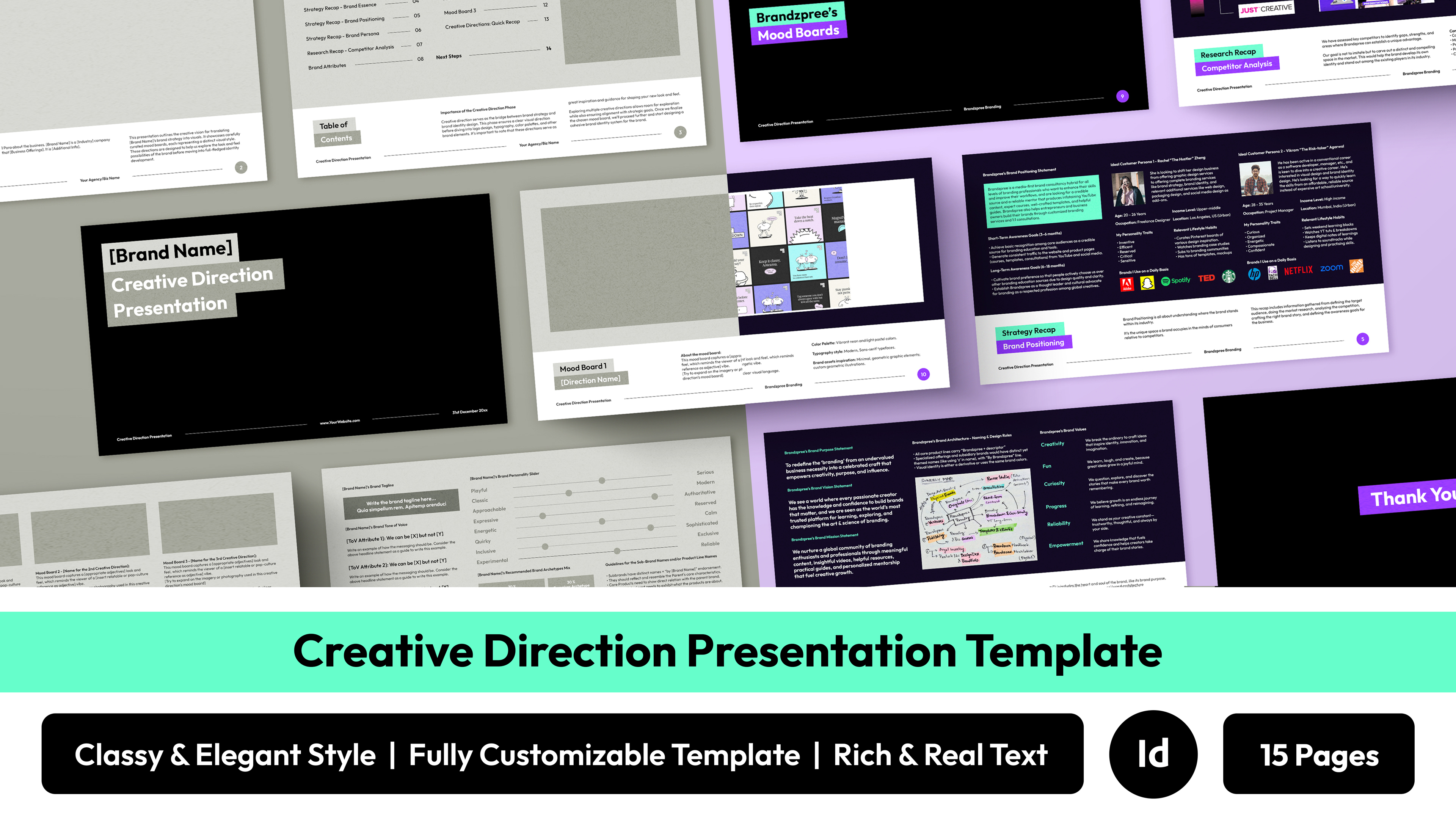 Creative Direction Presentation Template | Buy Templates | Skillshare