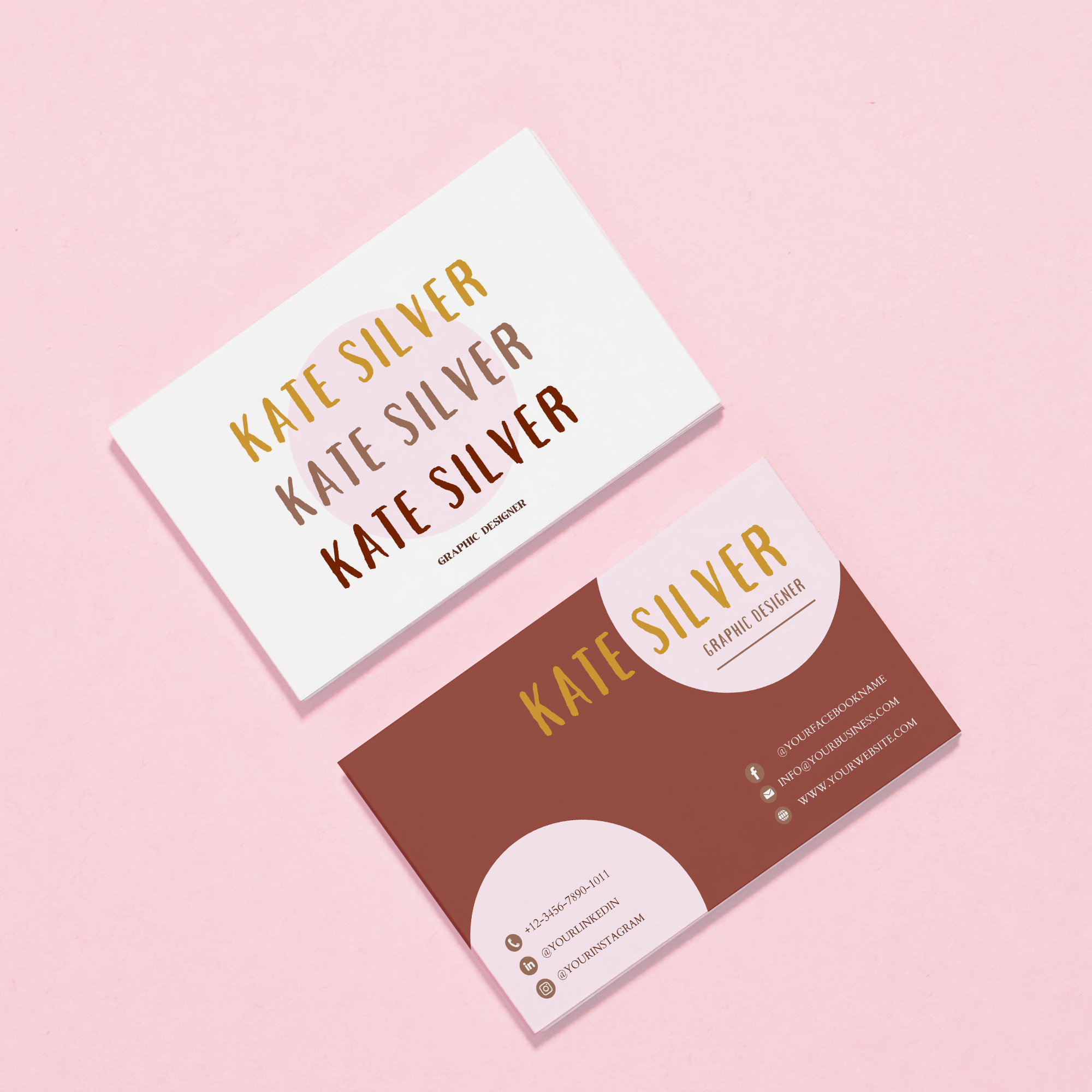 Playful Business Card Template Edit in Canva & Adobe Illustrator