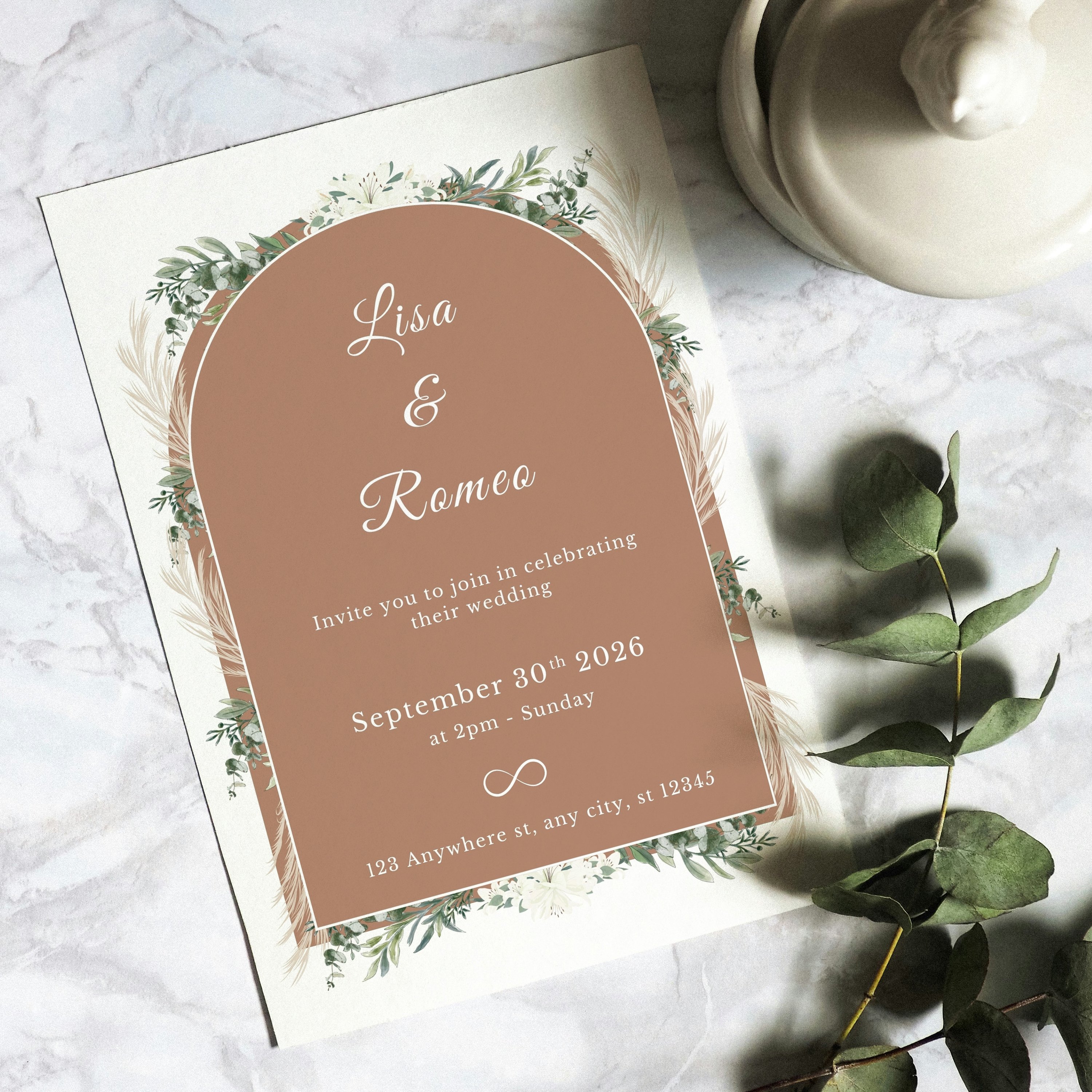 Editable Canva Wedding Invitation & Save the Date Template