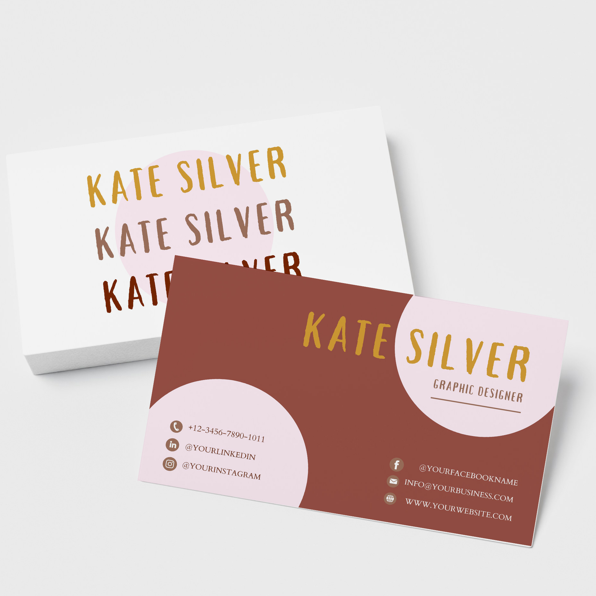 Playful Business Card Template Edit in Canva & Adobe Illustrator