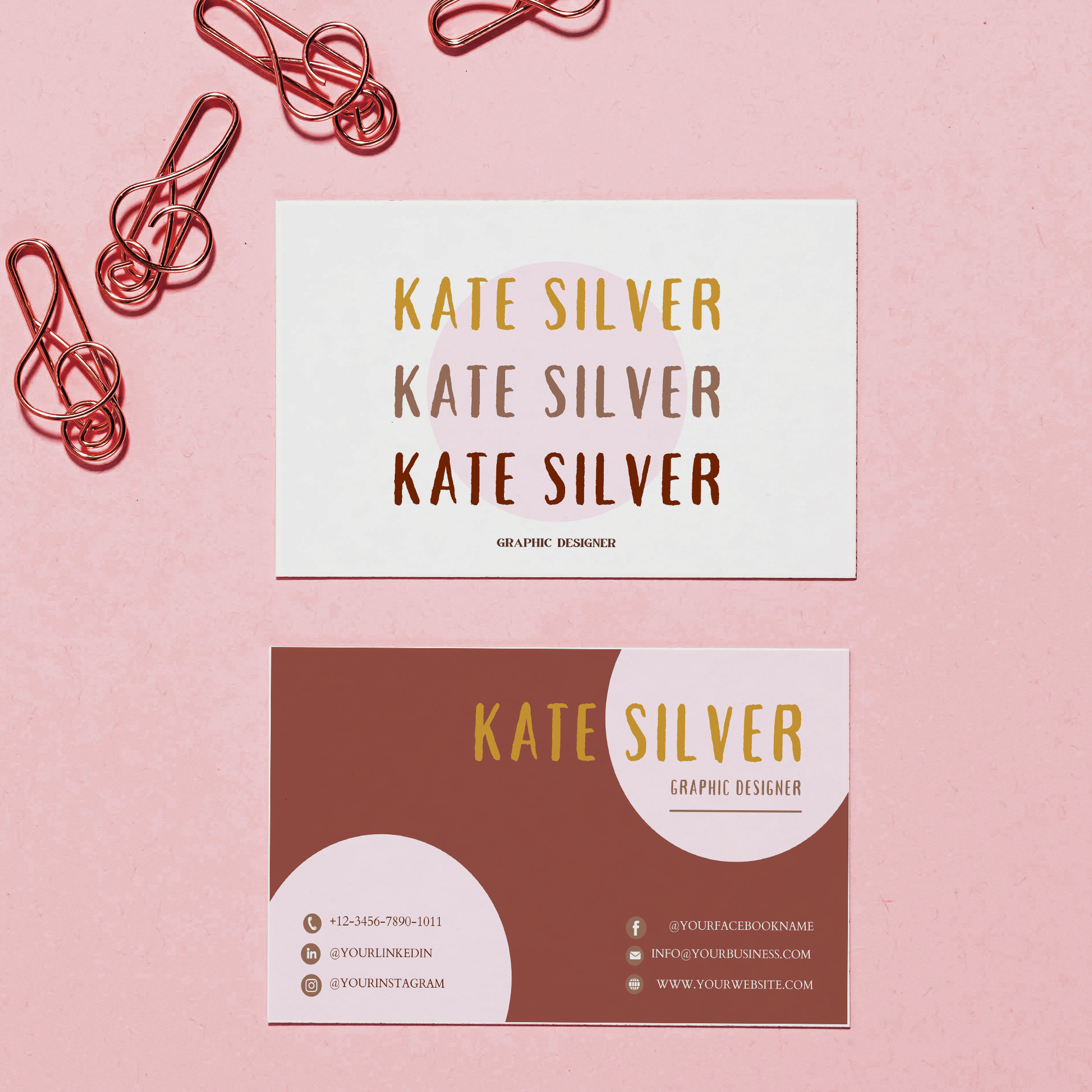 Playful Business Card Template Edit in Canva & Adobe Illustrator