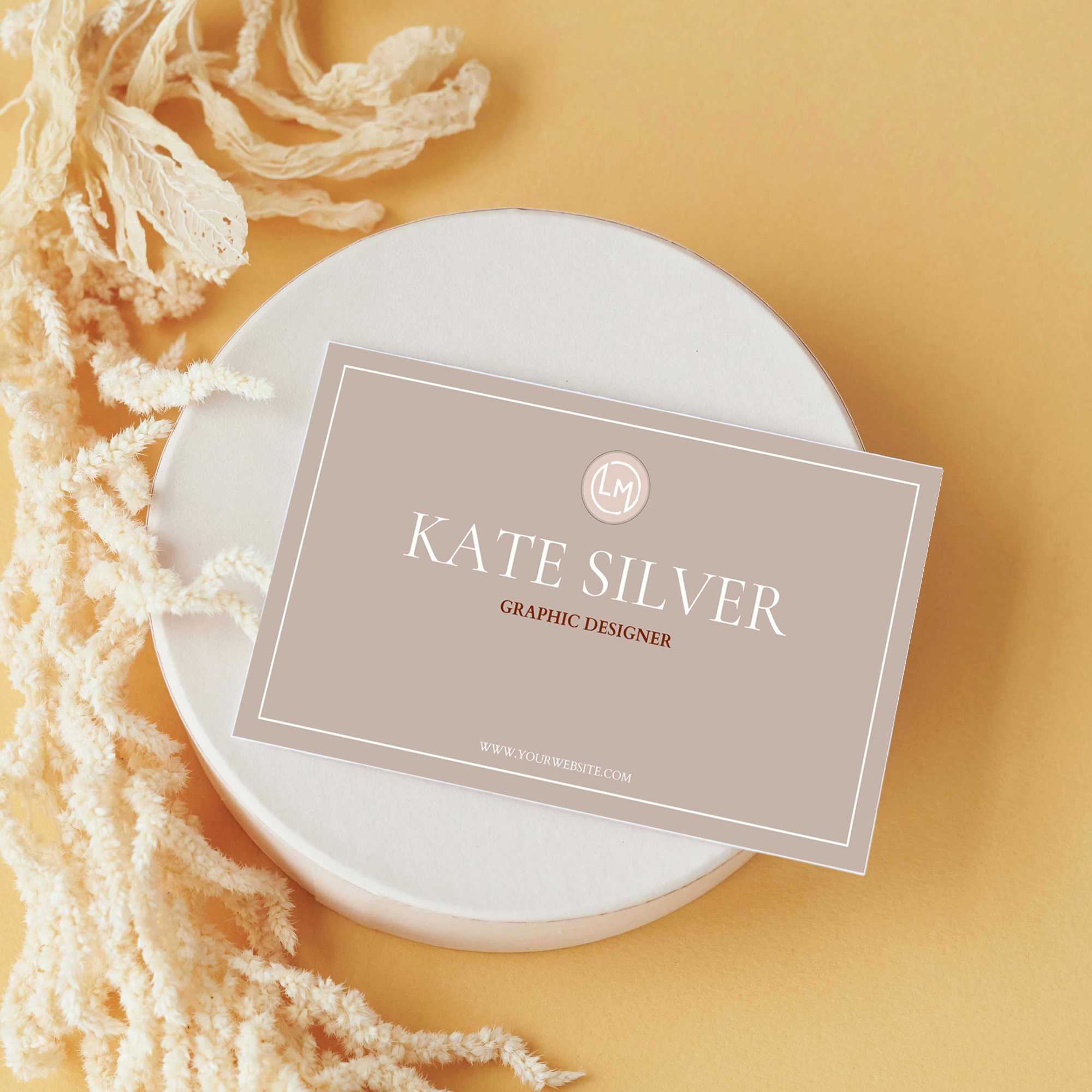 Minimalist Business Card in Template Canva - 5 Color options