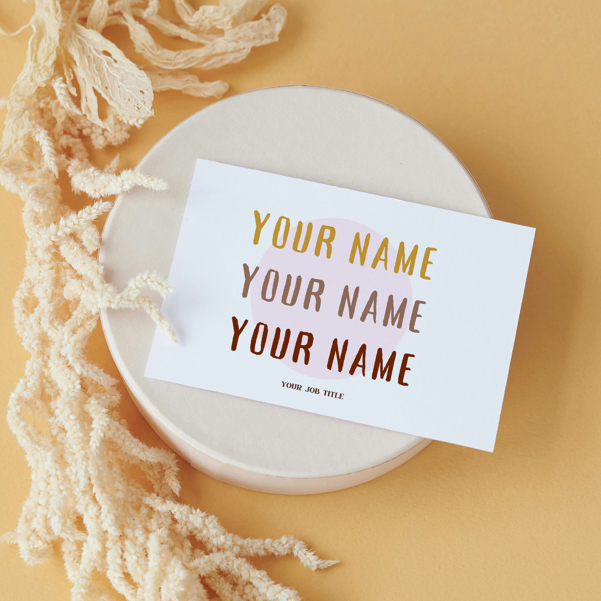 Playful Business Card Template Edit in Canva & Adobe Illustrator