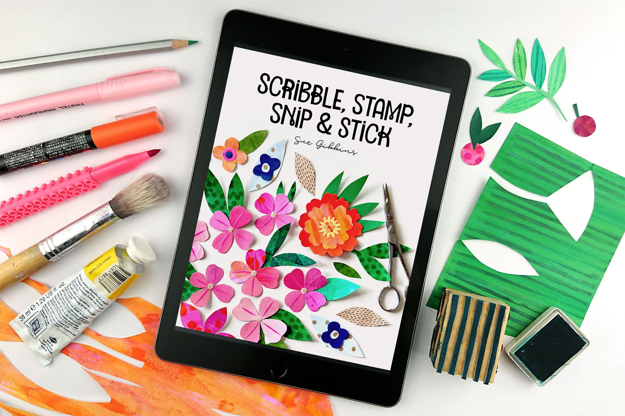 Scribble, Stamp, Snip & Stick: Cut Paper Collage Art eBook