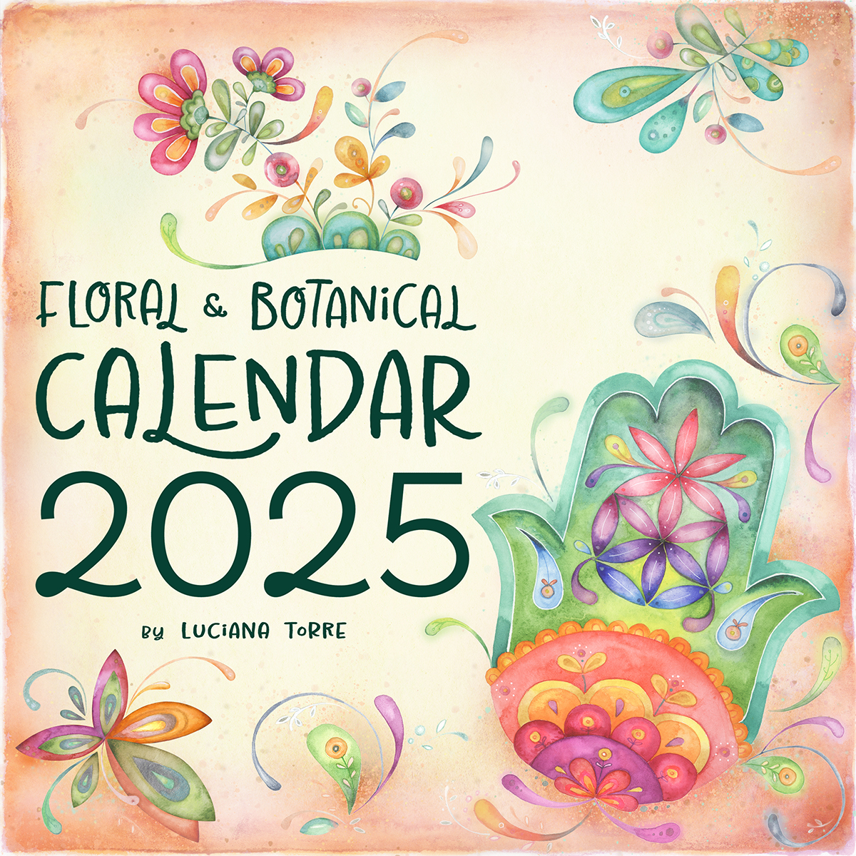 Printable 2025 Botanical Calendar. Monthly Digital Planner