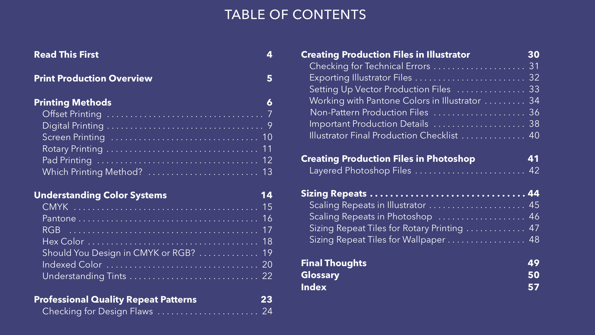 The Professional Repeat — Print Production for Surface Designers