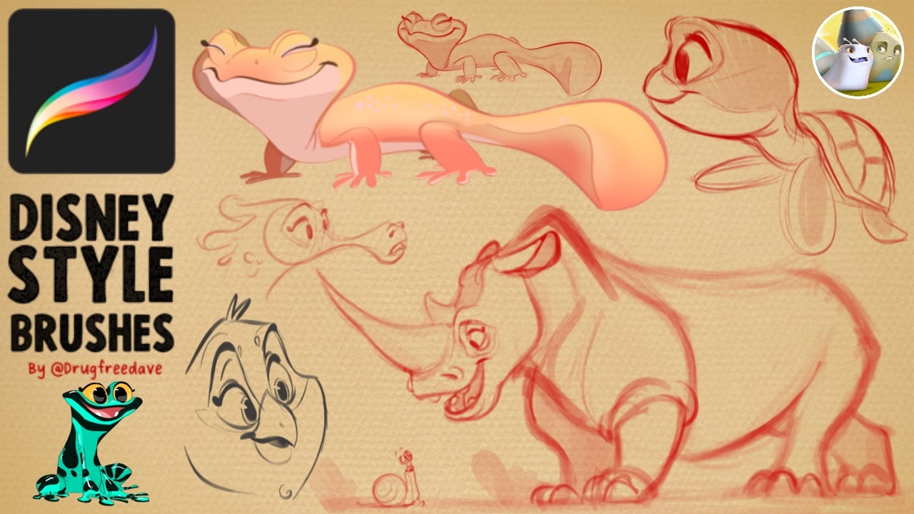 Drugfreedave's Disney Style Brushes for Procreate