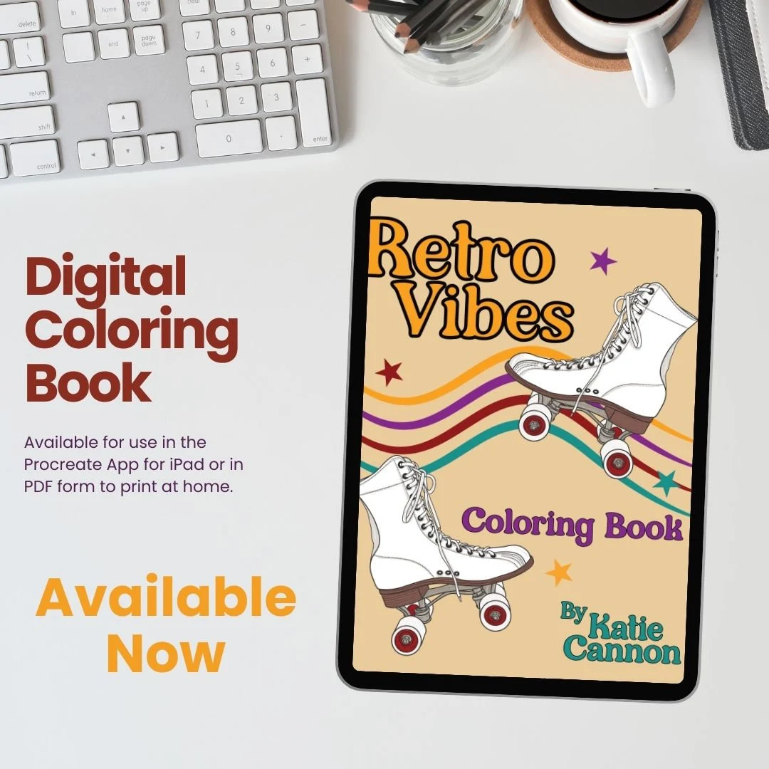 Retro Vibes: A Digital Coloring Book for The Young at Heart