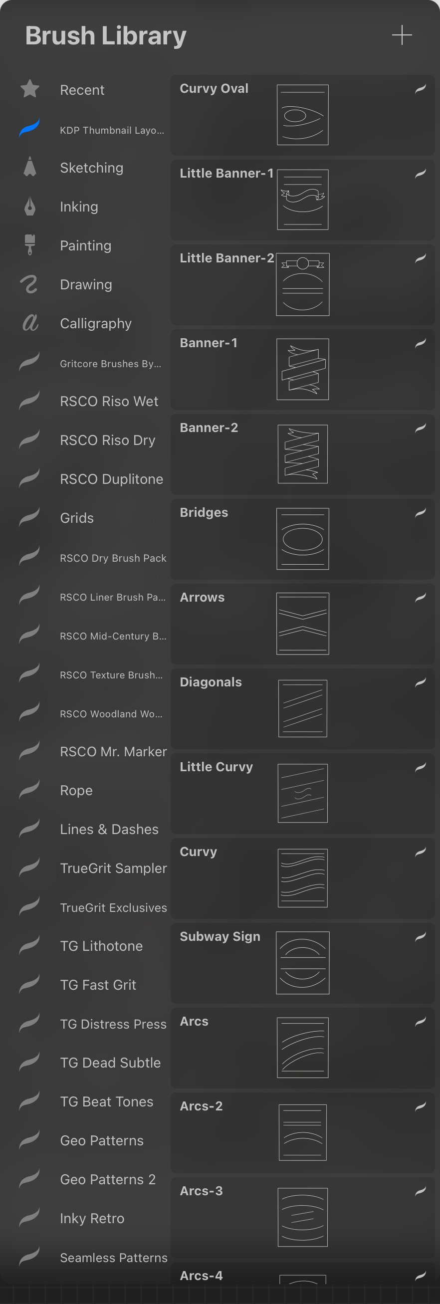 Thumbnail Layouts Procreate Brush Set