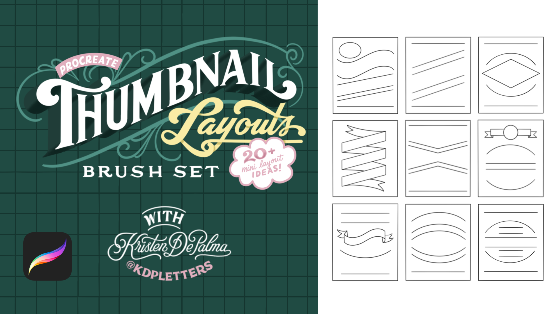 Thumbnail Layouts Procreate Brush Set