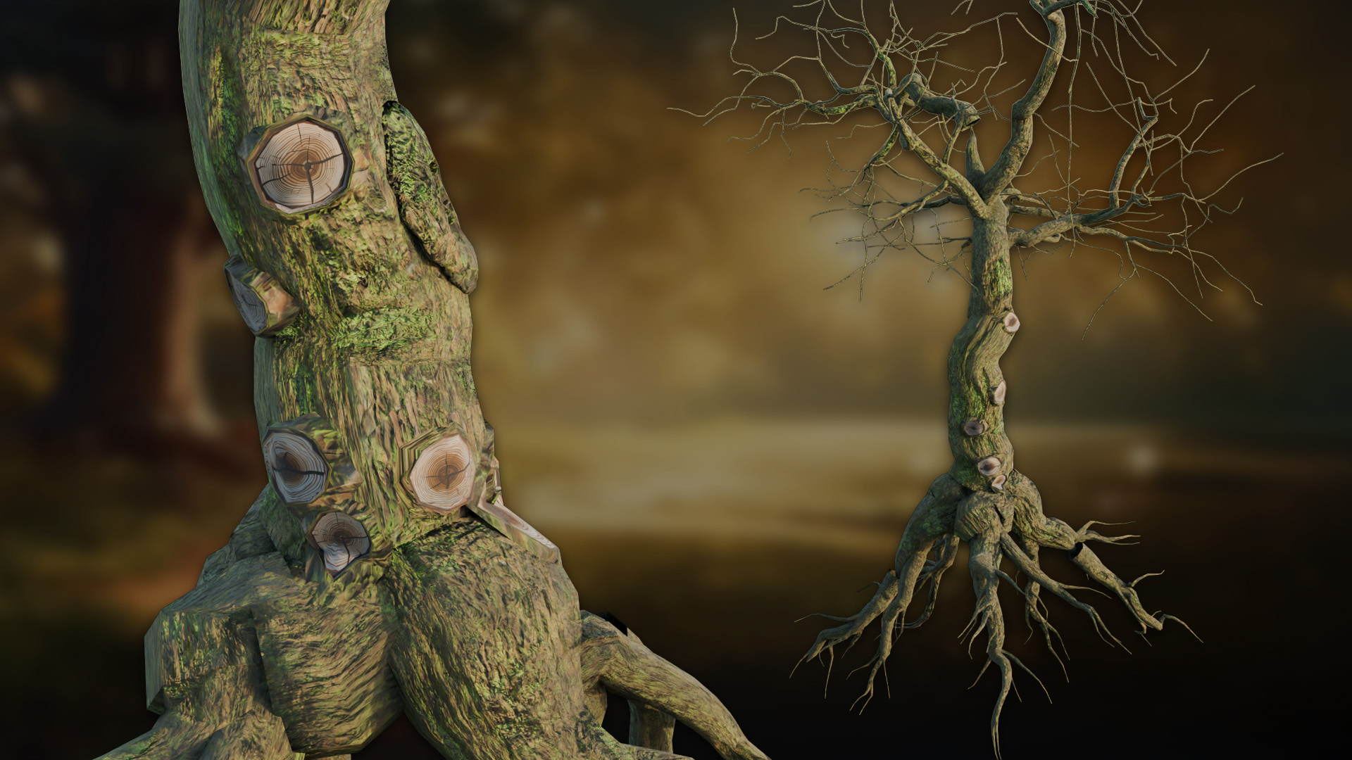 3DT Stylized Oak Geometry Node