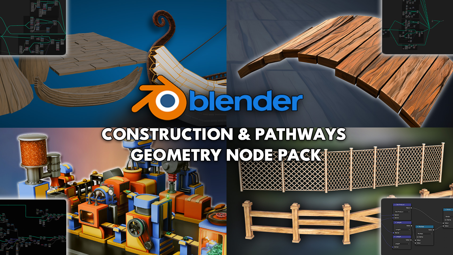 Blender Medieval Builder's Geometry Nodes Kit