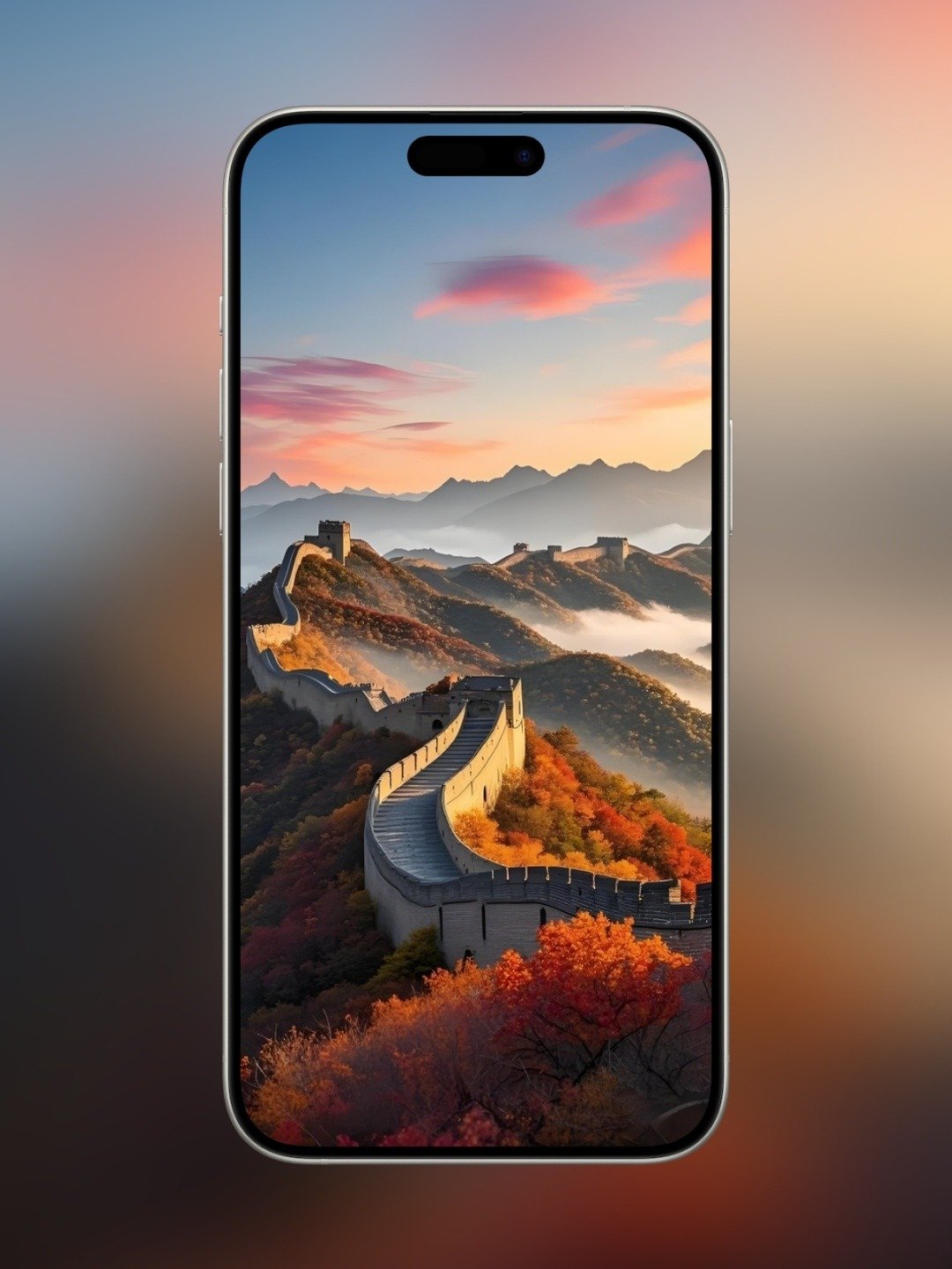 Great Wall Wallpaper: Autumn's Splendor and Historical Grandeur