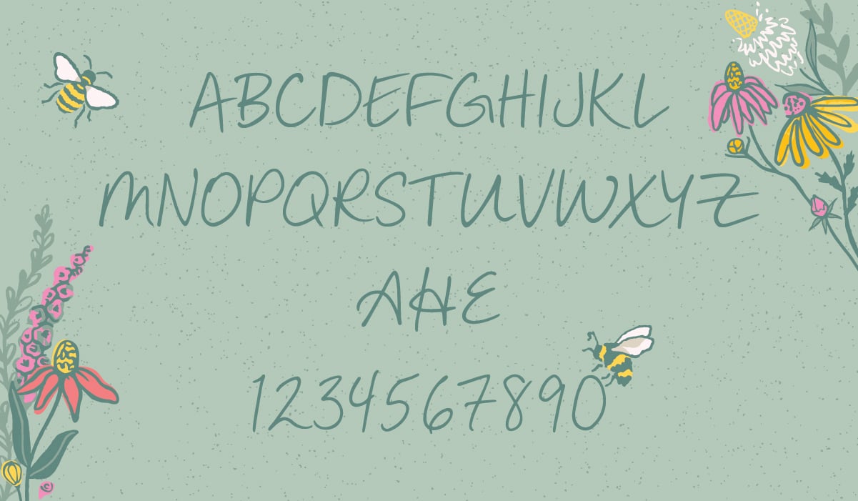 Miss Bee All Caps Font