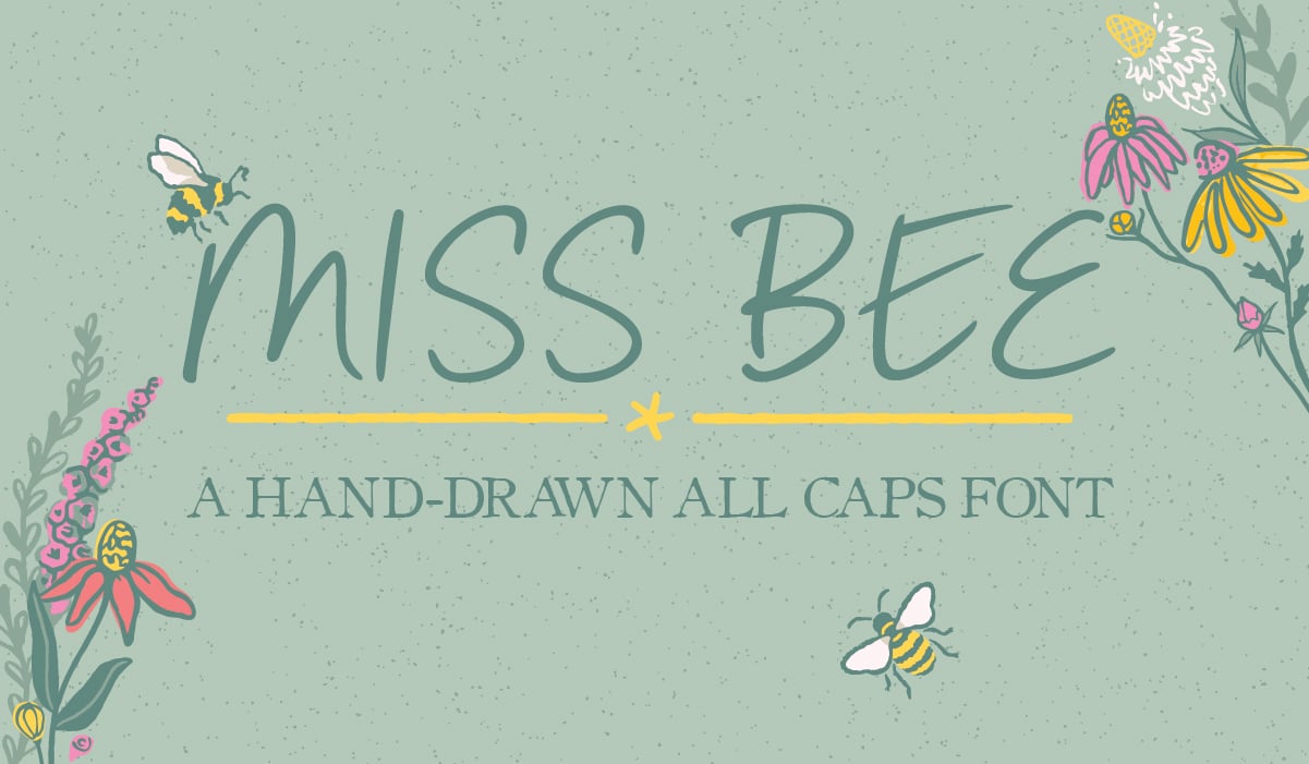 Miss Bee All Caps Font