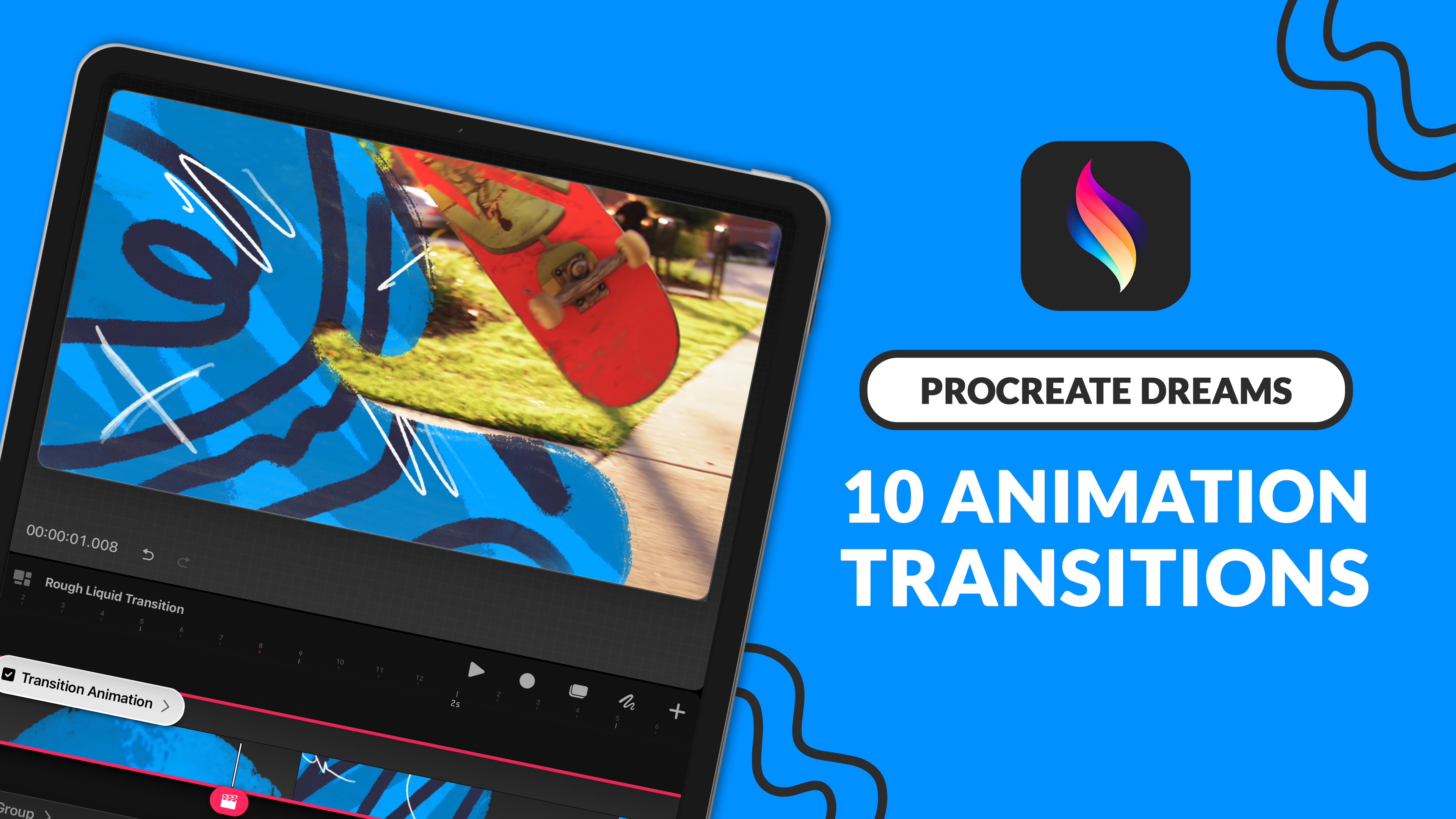 Animation Creater Procreate Procreate Dreams Animation Transitions | Buy Art & Design Files ...