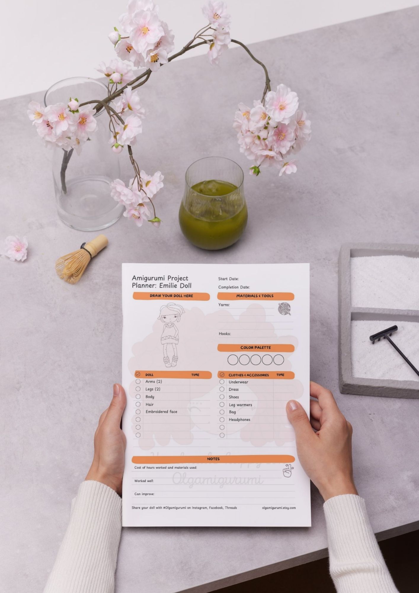 Printable Crochet Project Planner – Organize Your Doll Project!