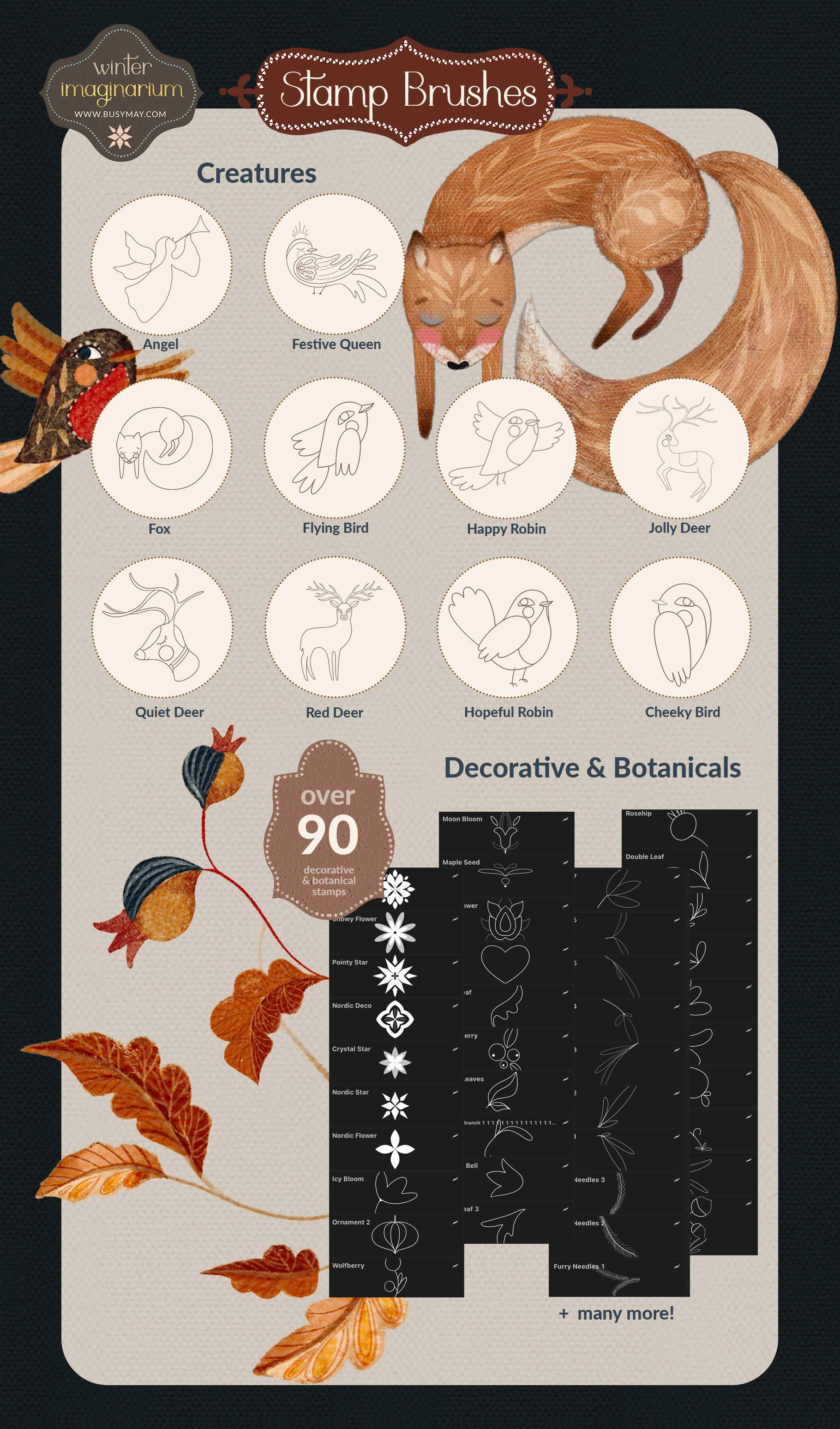 Winter Imaginarium: Big Set for Procreate Artists