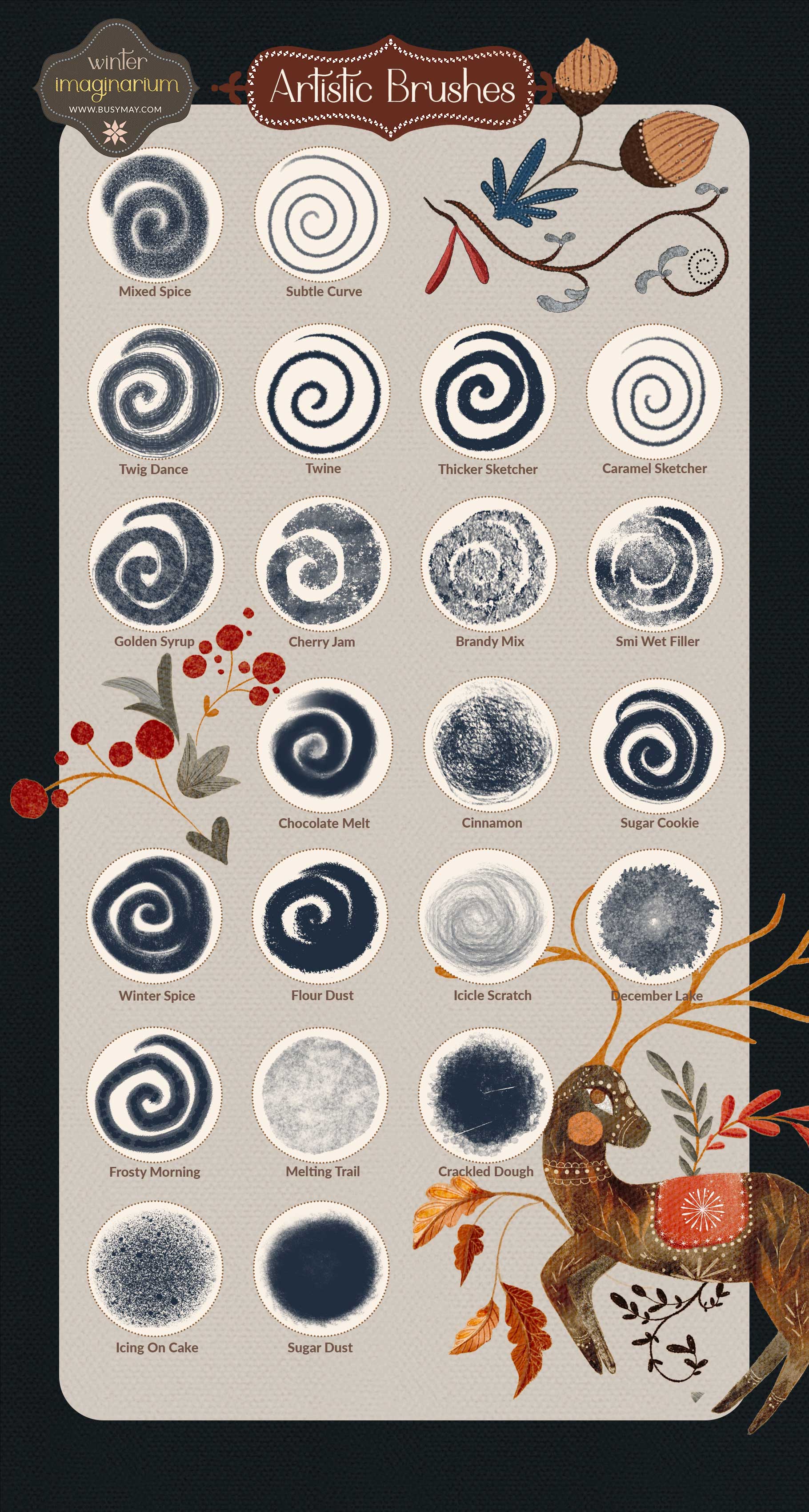 Winter Imaginarium: Big Set for Procreate Artists